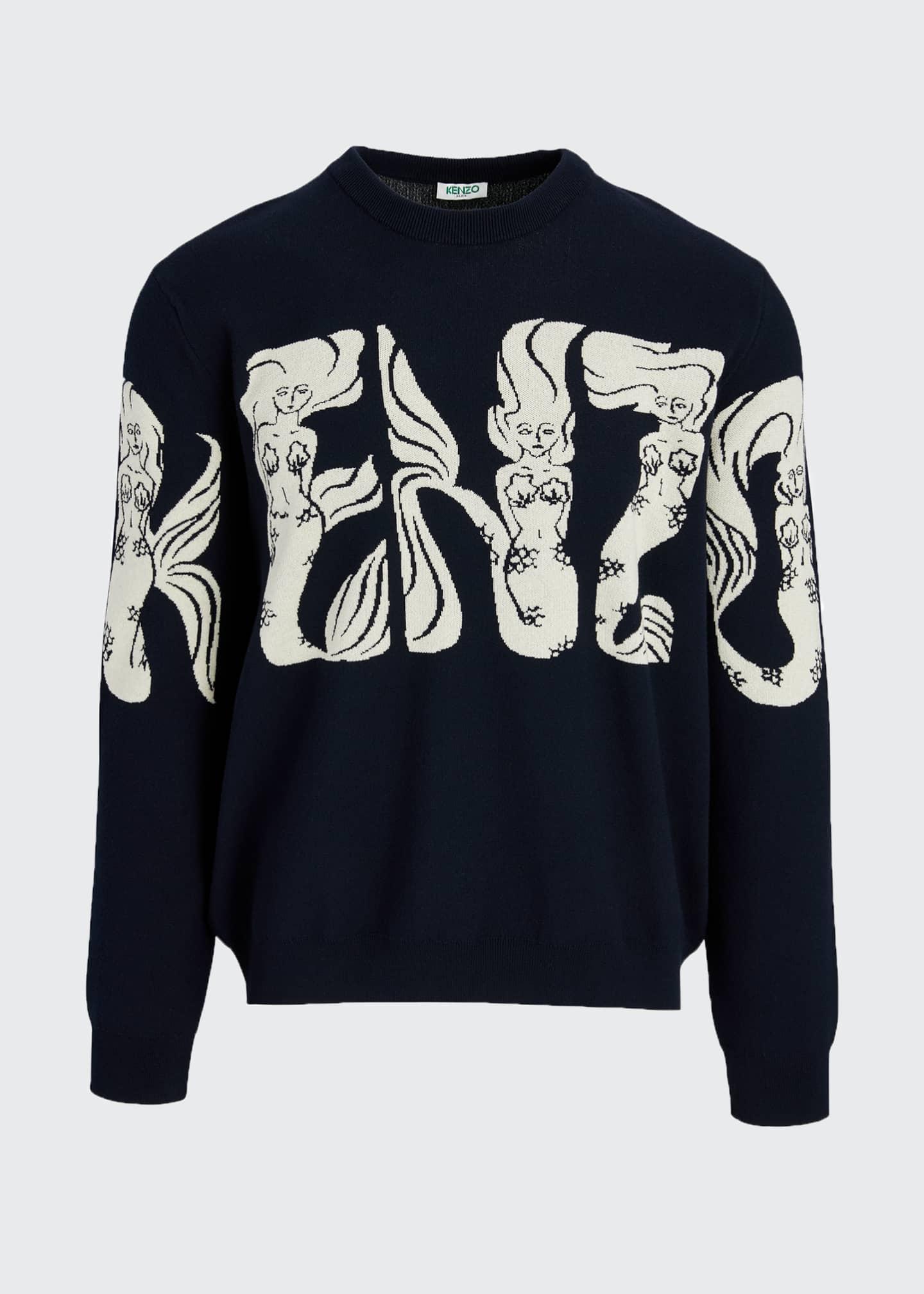 KENZO Mermaids Logo Jumper in Blue for Men Lyst