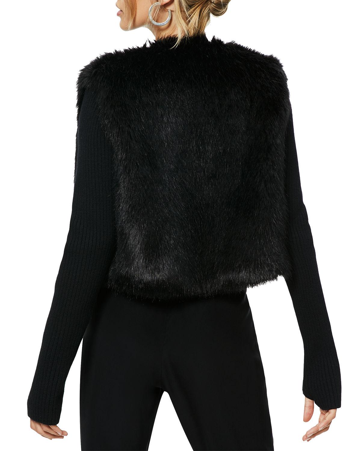 faux fur sweater jacket