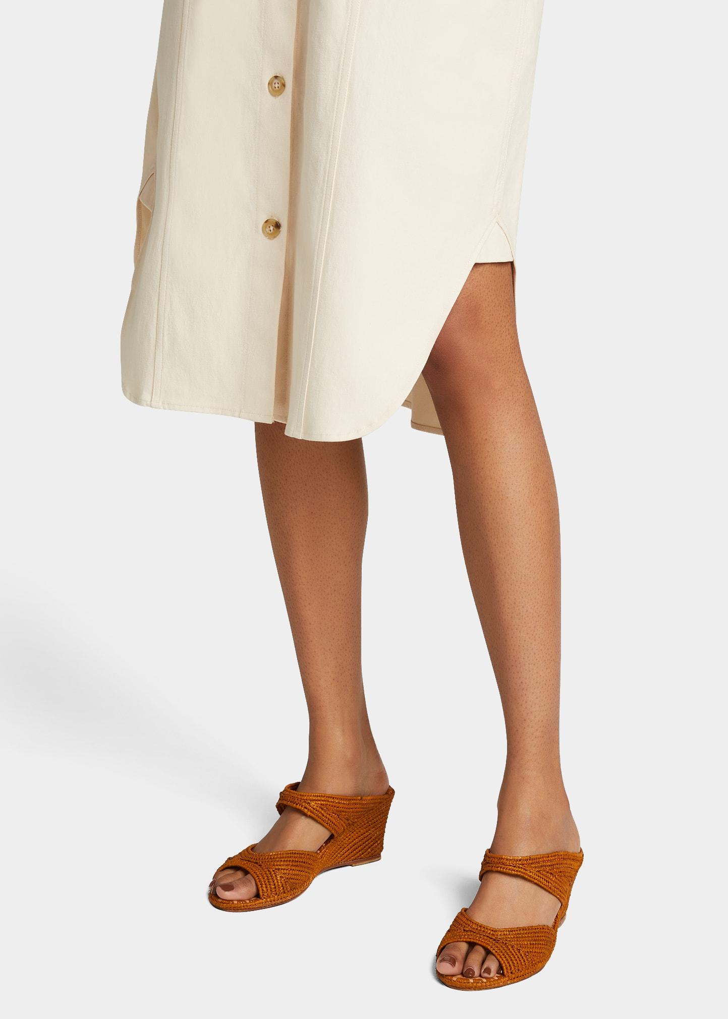 Carrie Forbes Houcine Raffia Wedge Sandals | Lyst