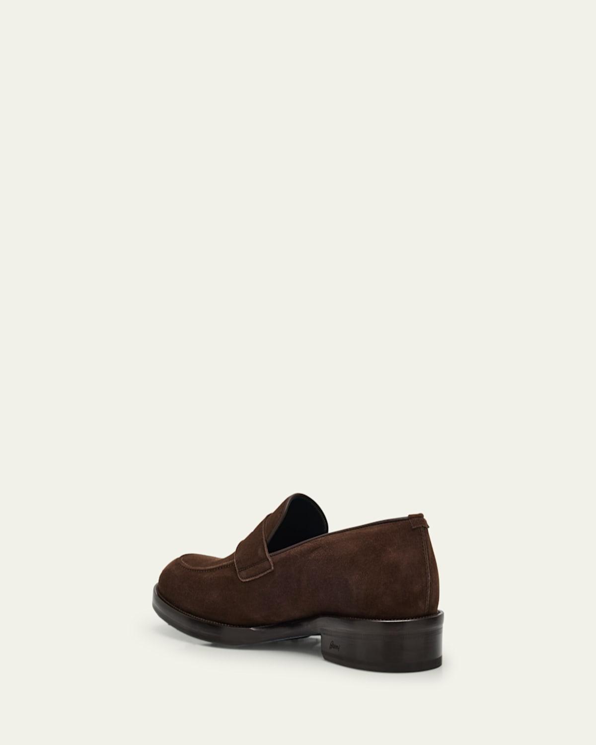 NEW BRIONI men\'s geometeric pattern slip-on loafers in midnight blue beige Brioni Slip-on shoes for Men | Online Sale up to 74% off | Lyst main image 4