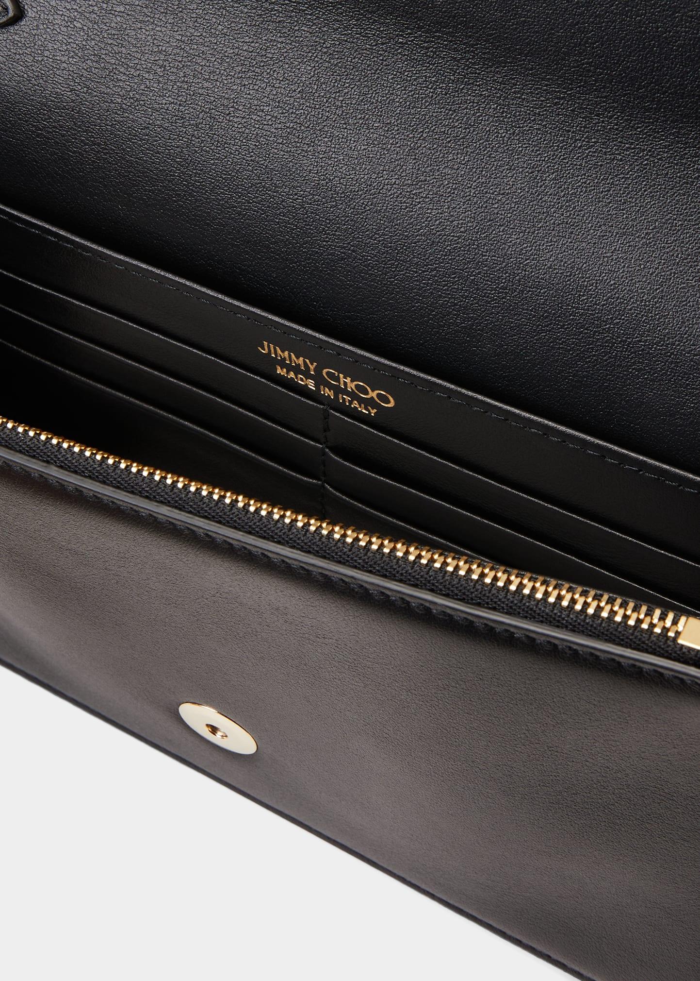Jimmy Choo Palace Jc Flap Leather Crossbody Bag in Black | Lyst