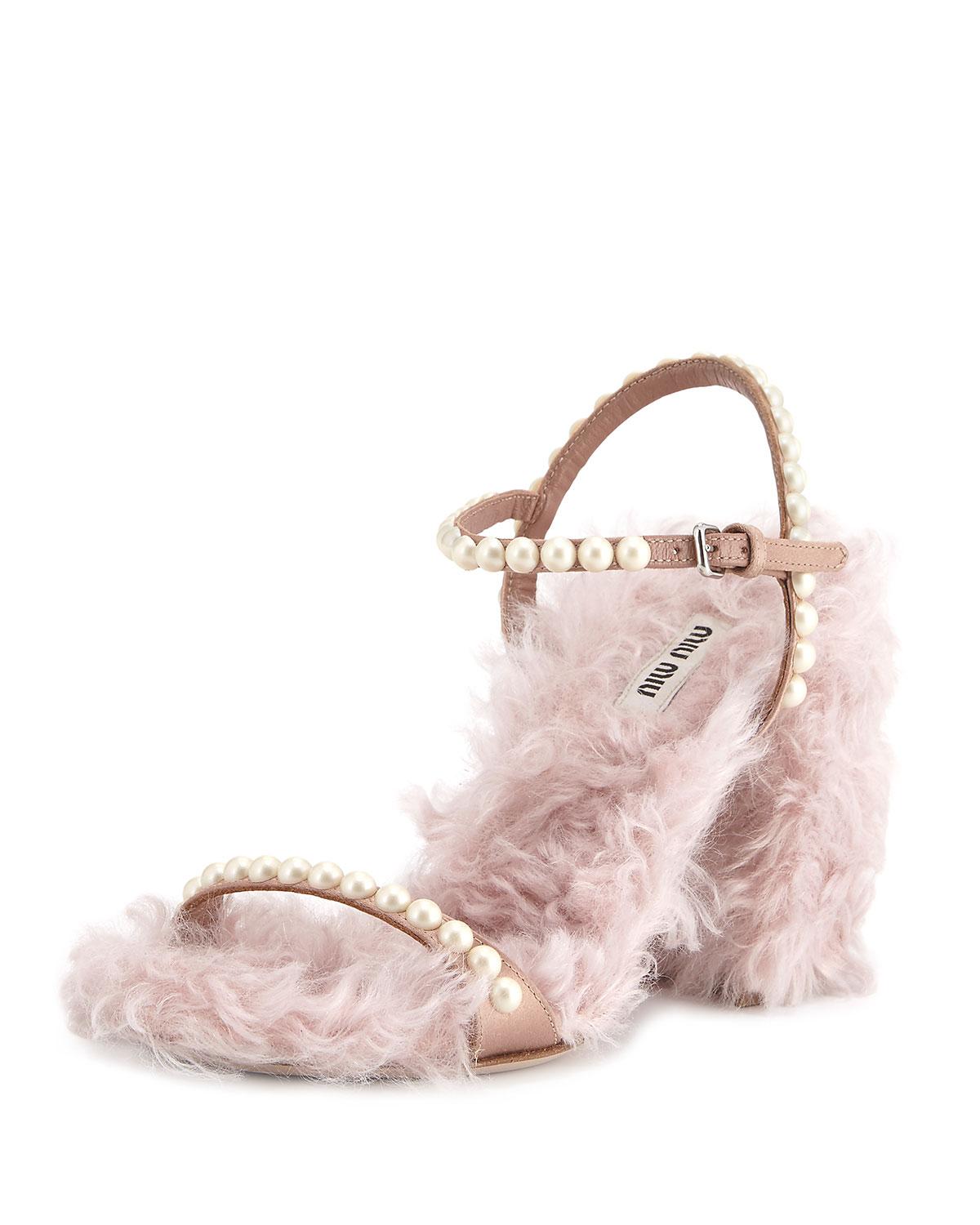 miu miu fur shoes