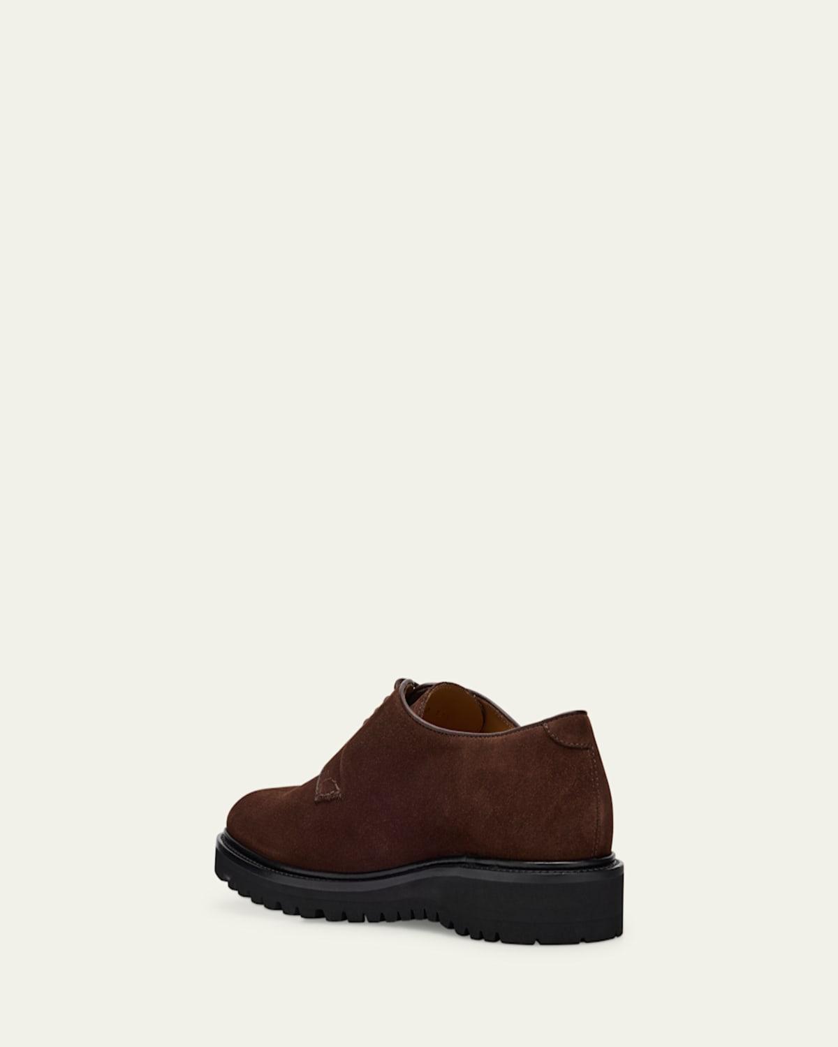 Giorgio Armani Shoes Men\'s Derby Suede Brown Giorgio Armani Men main image 2