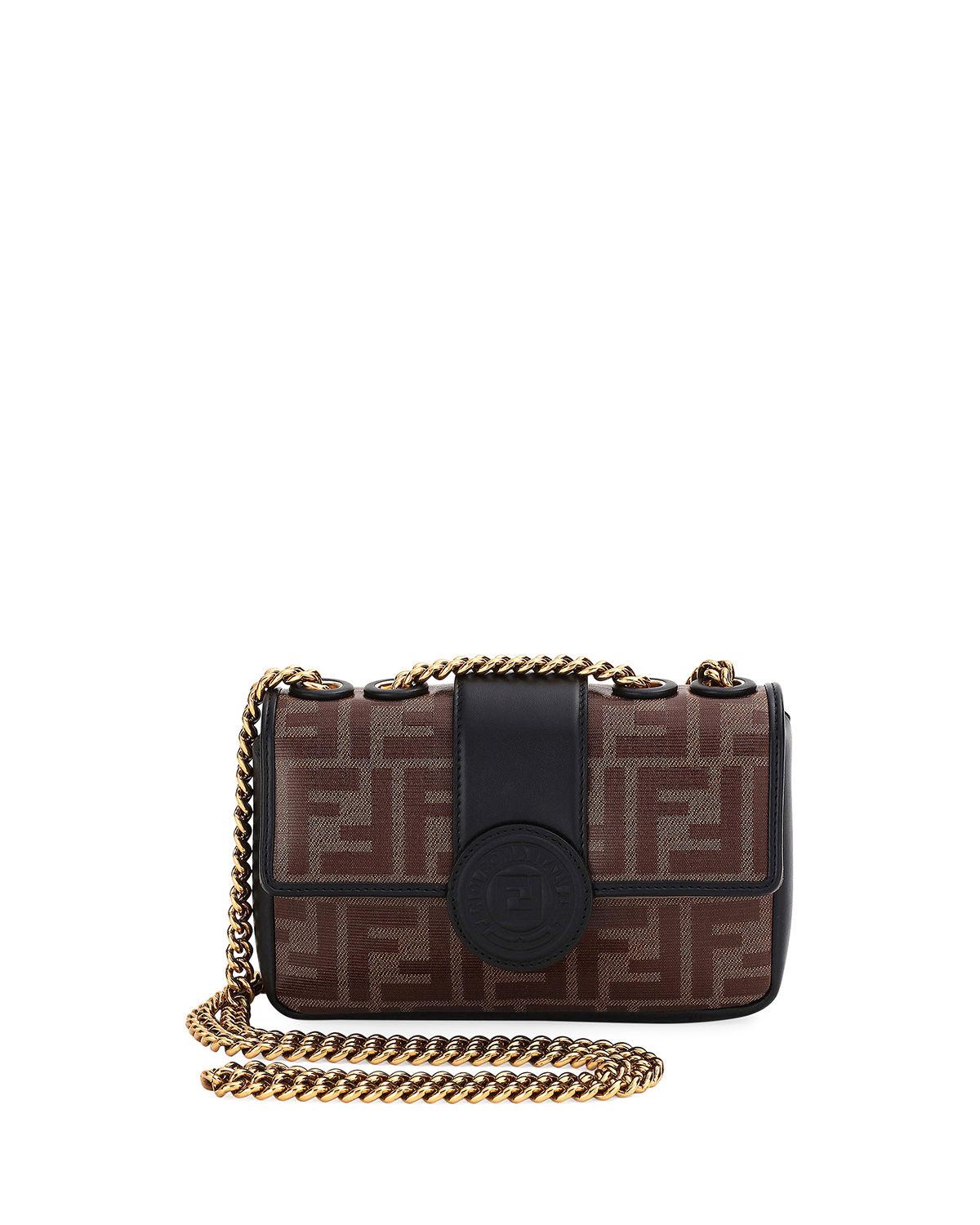 fendi 1974 mini double f canvas crossbody bag
