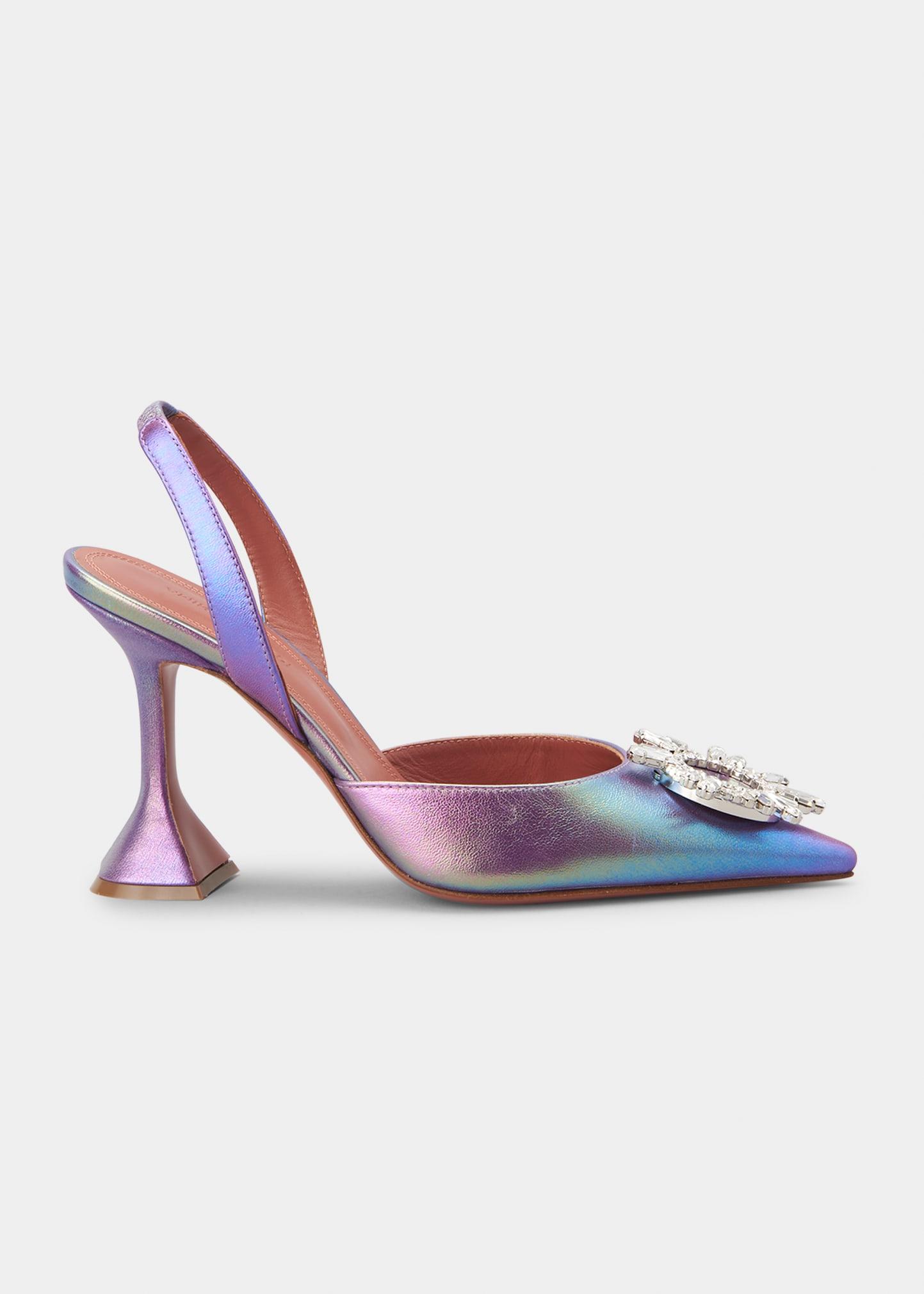 AMINA MUADDI Begum Ombre Crystal Slingback Pumps Lyst