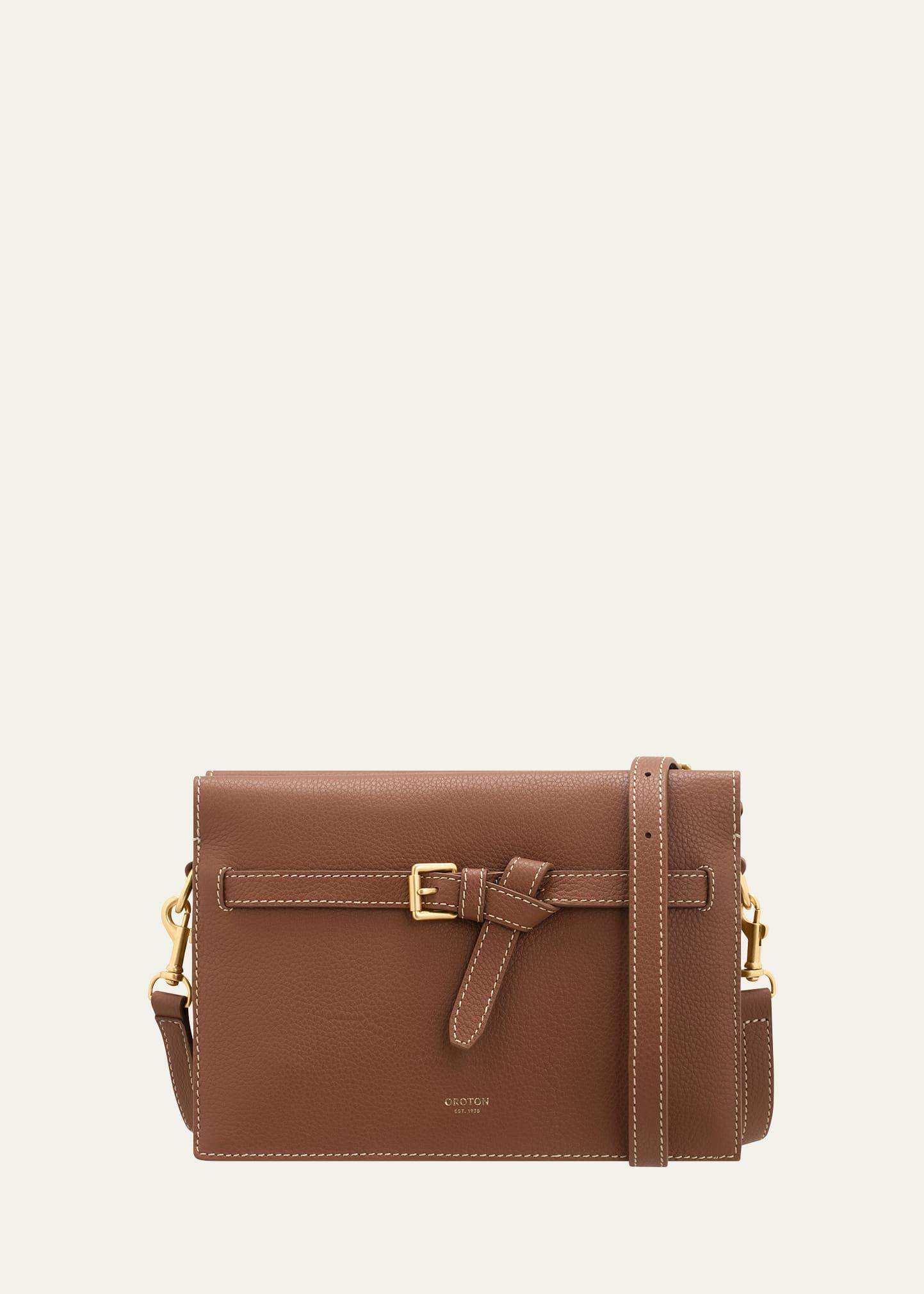 Oroton Margot Leather Crossbody Bag in Brown Lyst