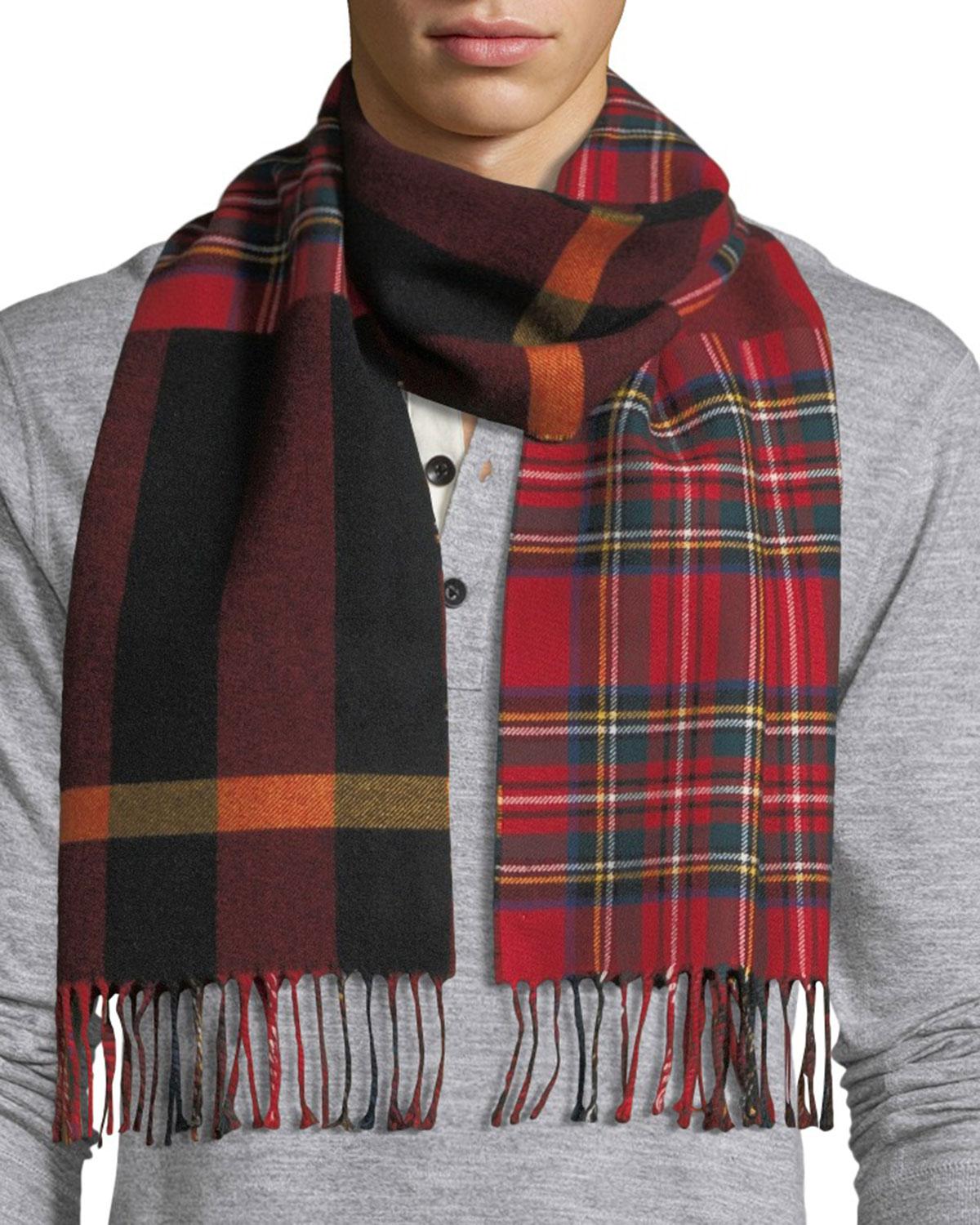 burberry scarf mens red