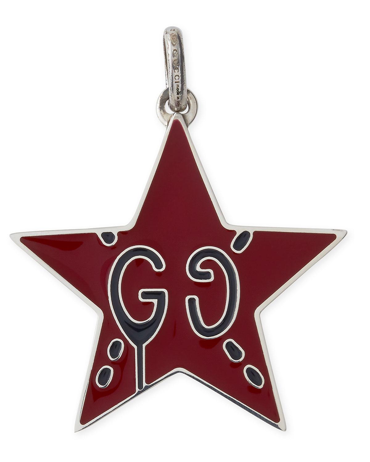 Gucci Star Necklace in Red | Lyst