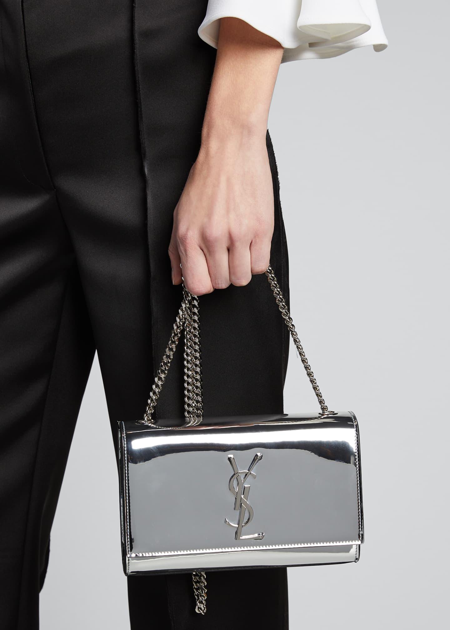 Saint Laurent Sunset Monogram YSL Small Metallic Leather Chain Crossbody  Bag - Bergdorf Goodman