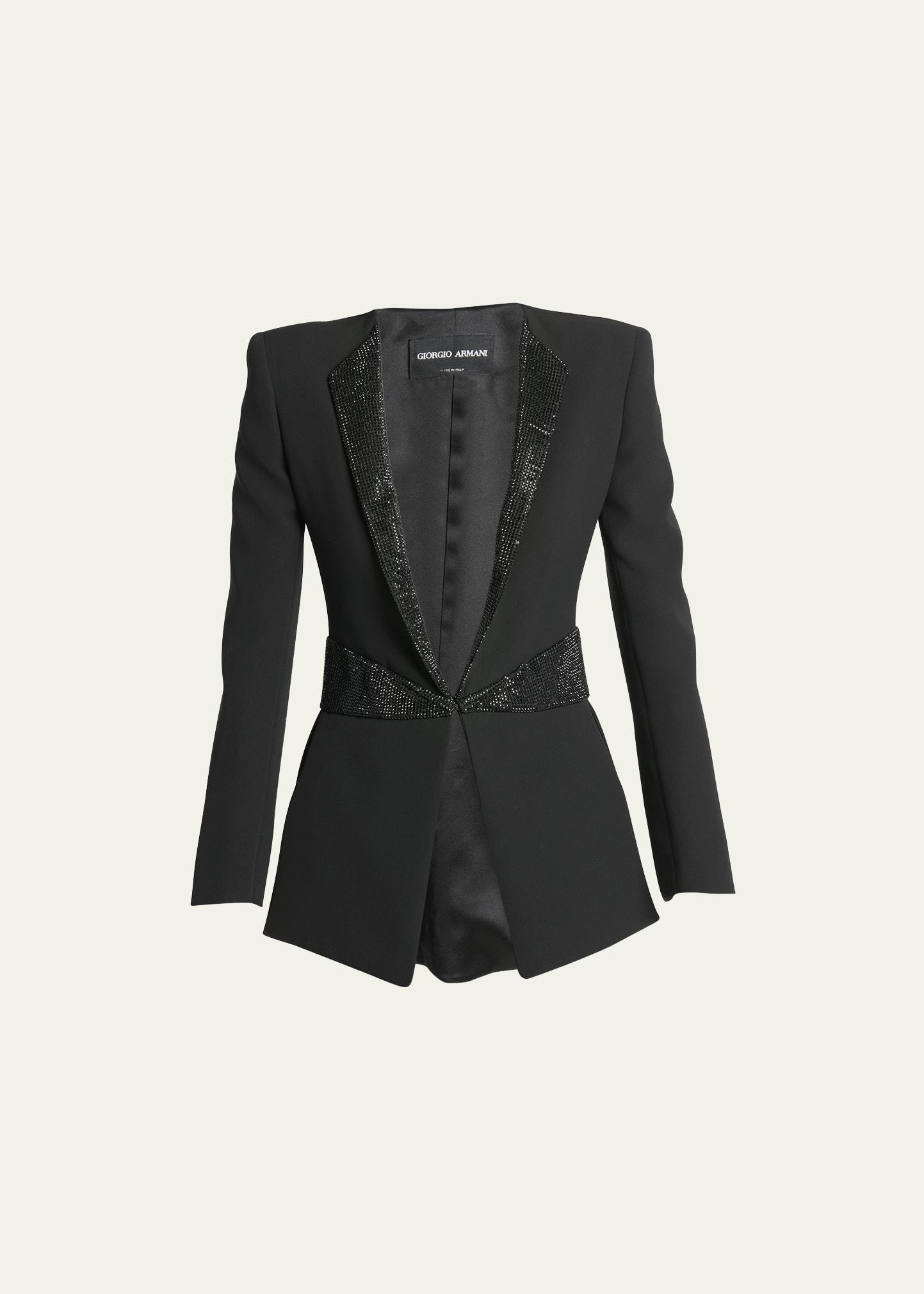 Pure silk crêpe tuxedo