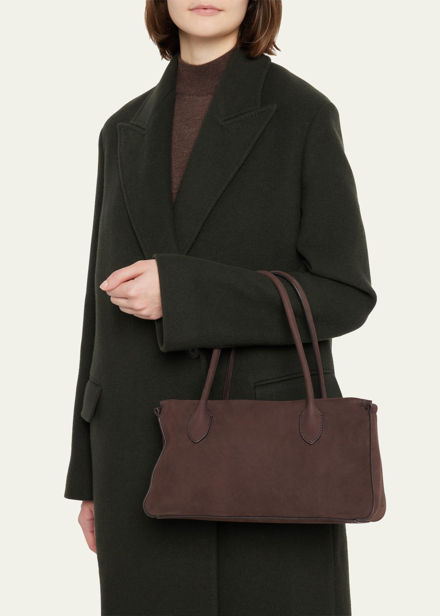 The Row East west Top handle Bag In Nubuck Leather in Brown Lyst
