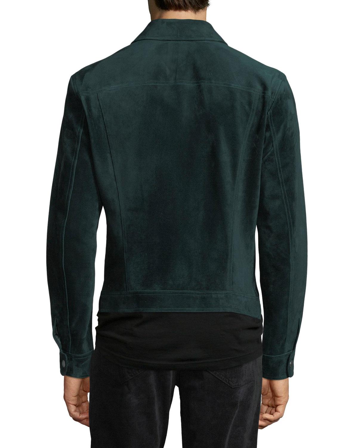 Tom Ford Emerald Suede Jean Jacket in Green for Men - Lyst