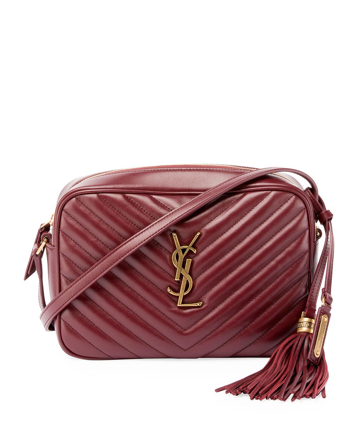 loulou monogram ysl medium chevron quilted leather camera shoulder bag