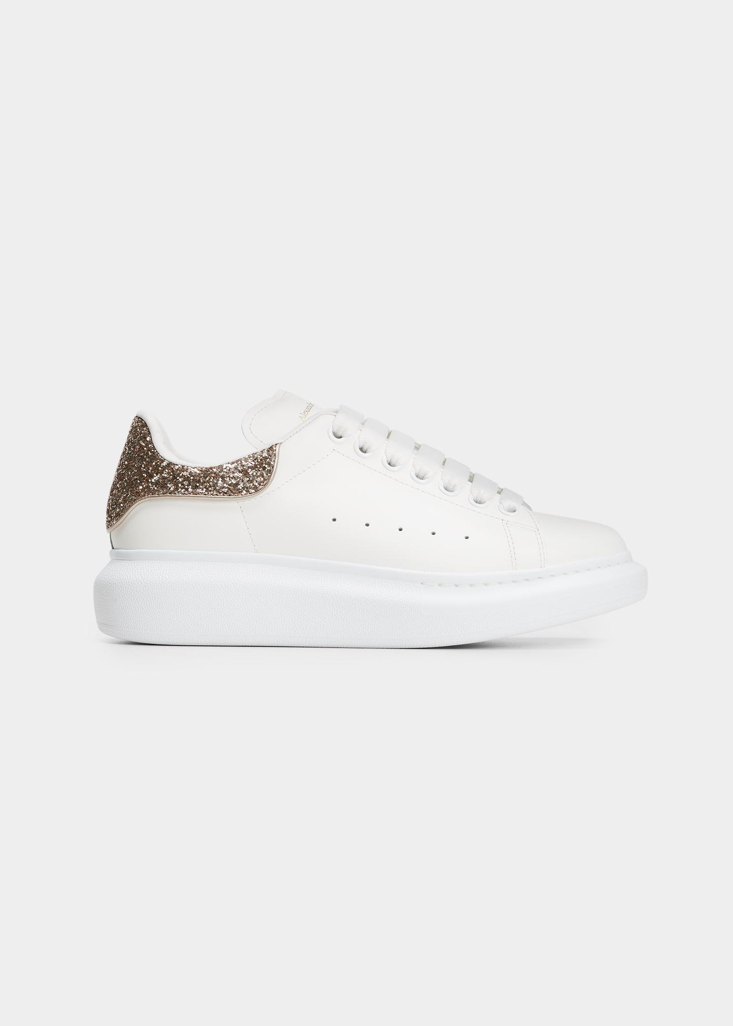 alexander mcqueen gold glitter sneakers