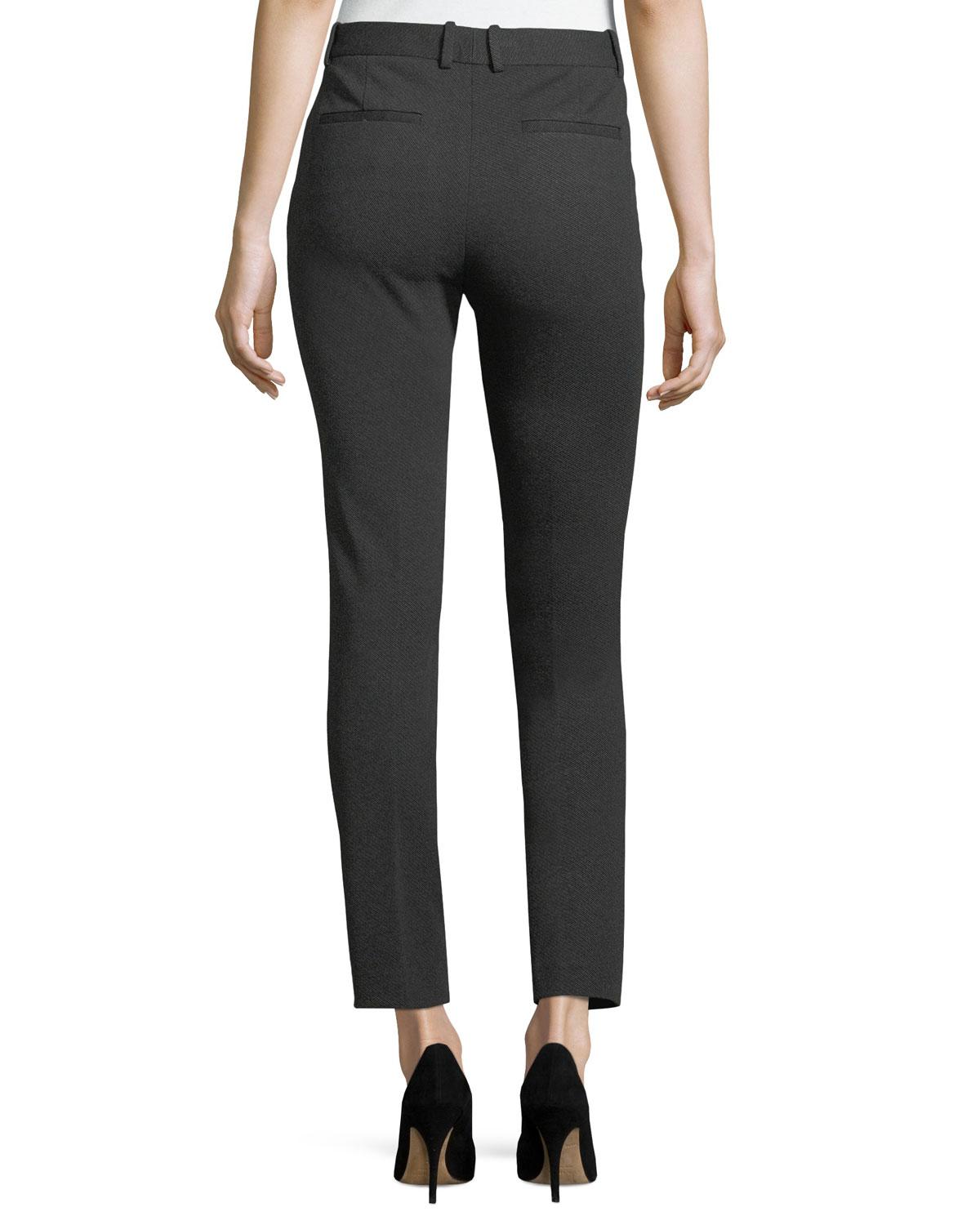 Theory Synthetic Slim Pintuck Twill Pants in Gray - Lyst