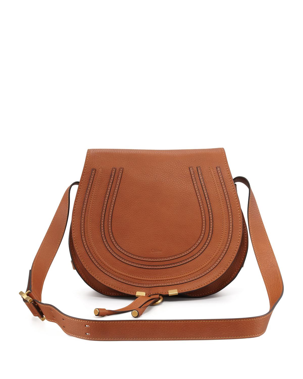 Chloé Medium Marcie Leather Saddle Bag in Brown Lyst