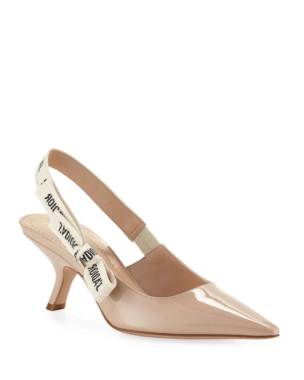 Dior Leather J Adior Slingback Pumps Nude In Natural Lyst My Xxx Hot Girl