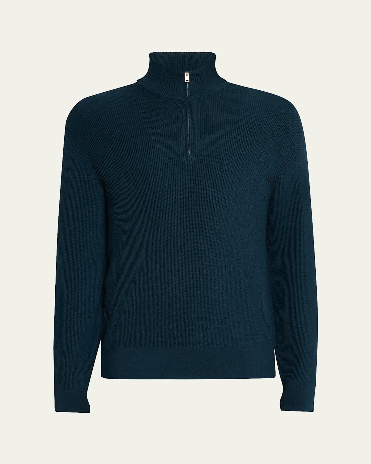 Ermenegildo Zegna ネイビー セーター クォータージップ ZEGNA Zipped sweaters for Men | Online Sale up to 71% off | Lyst
