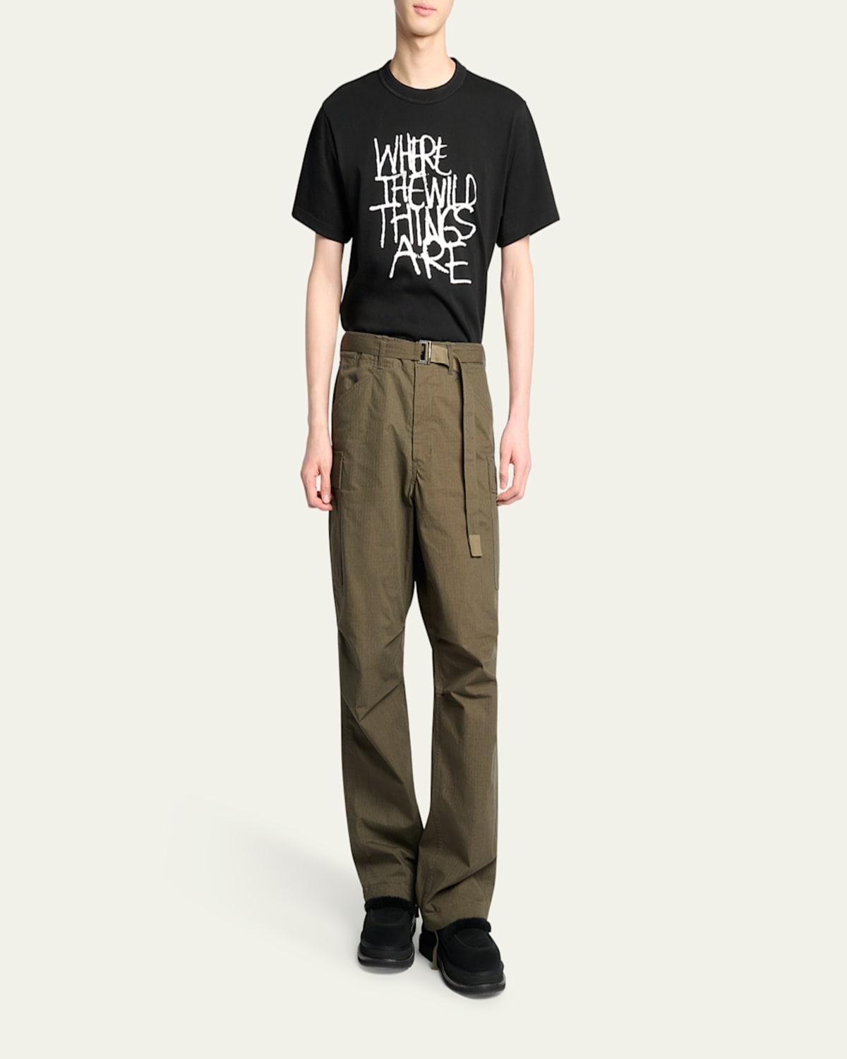 Sacai Cotton Ripstop Cargo Pants in Green for Men | Lyst
