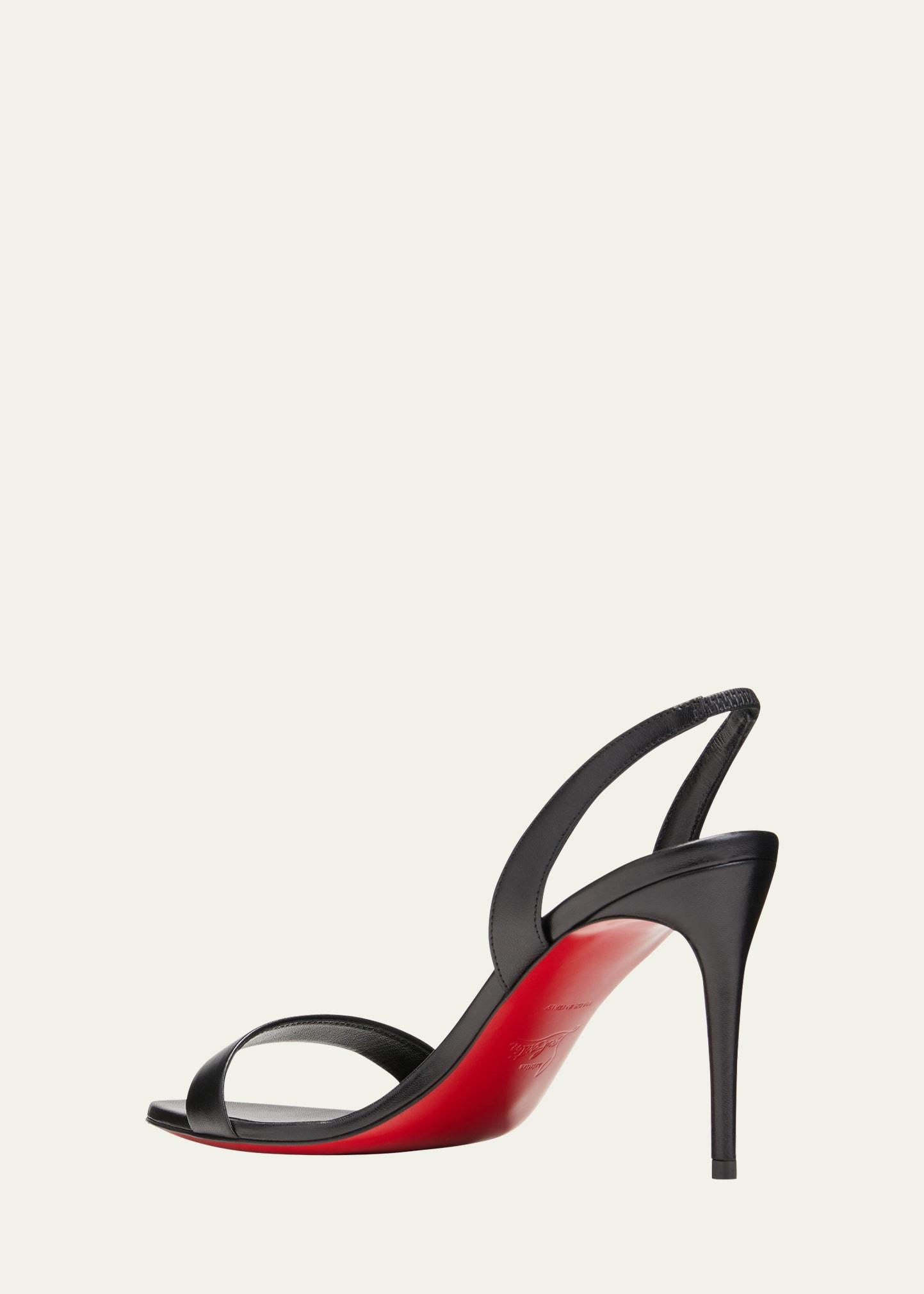 Christian Louboutin O Marilyn Red Sole Slingback Sandals in Metallic | Lyst