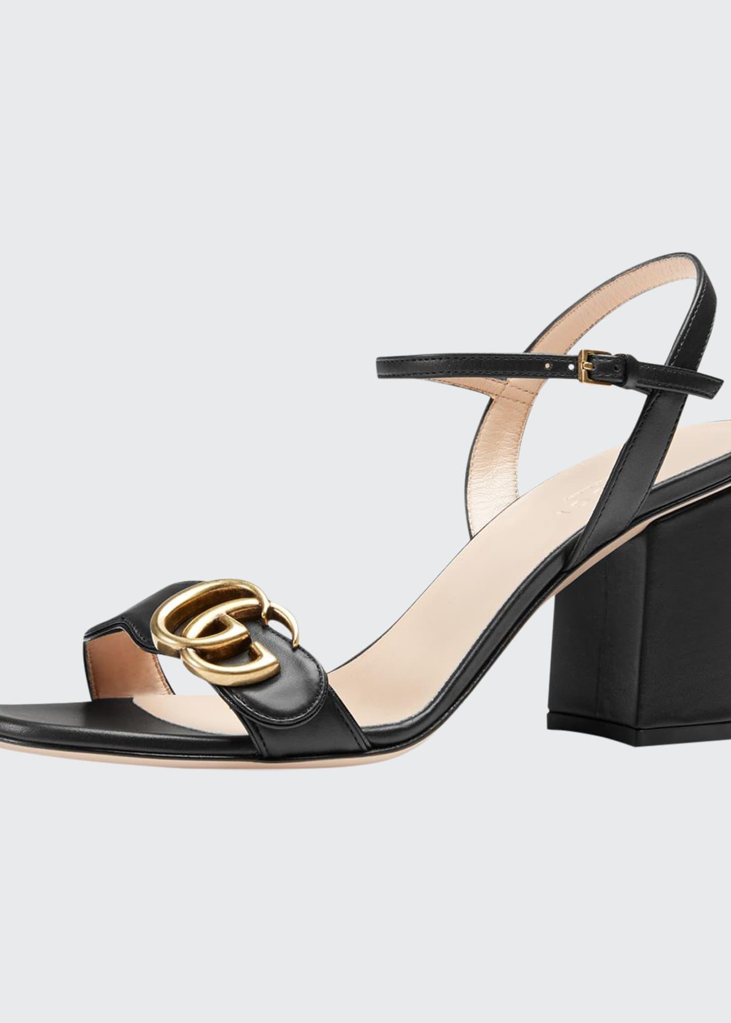 gucci marmont block heels