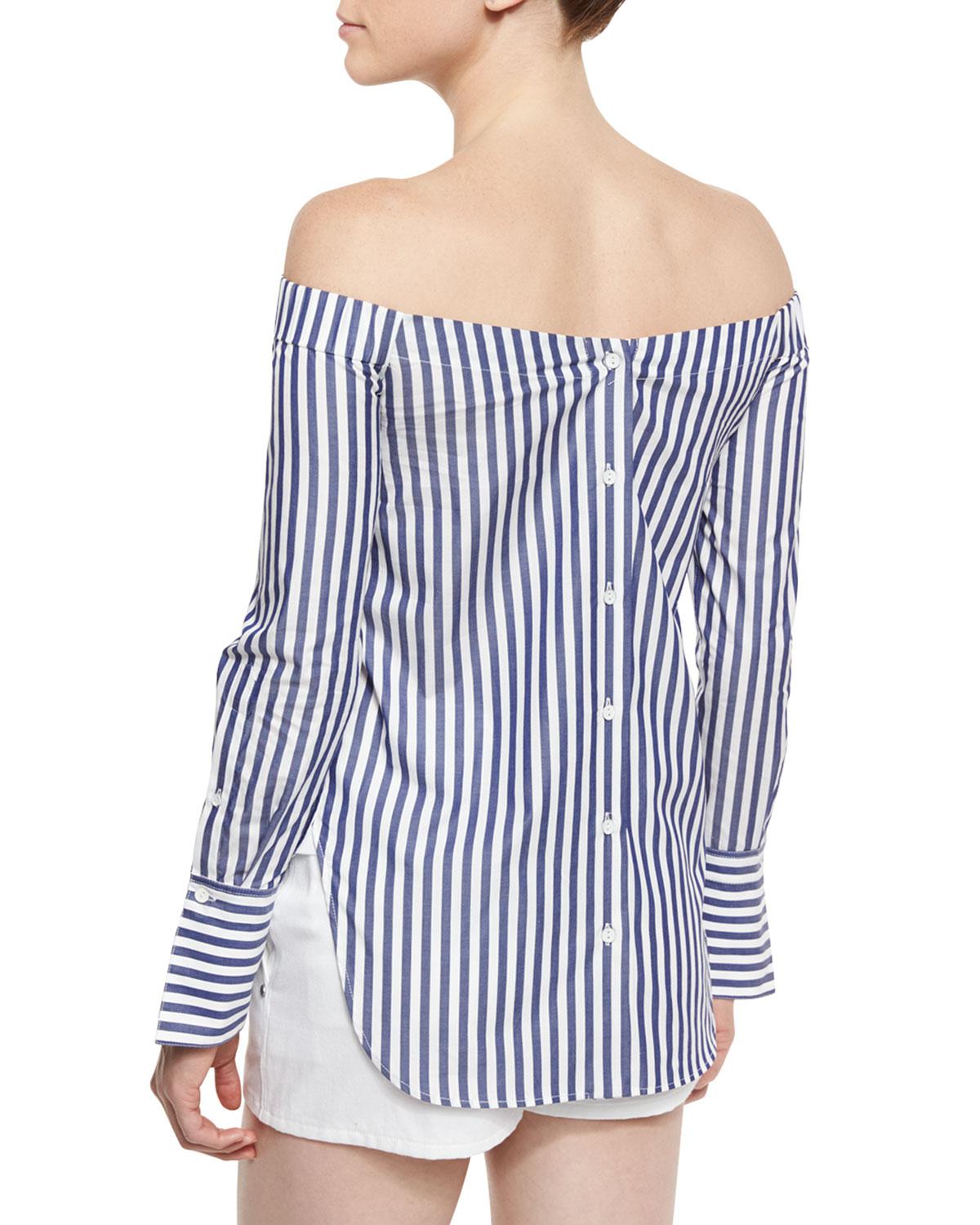 rag and bone off the shoulder top