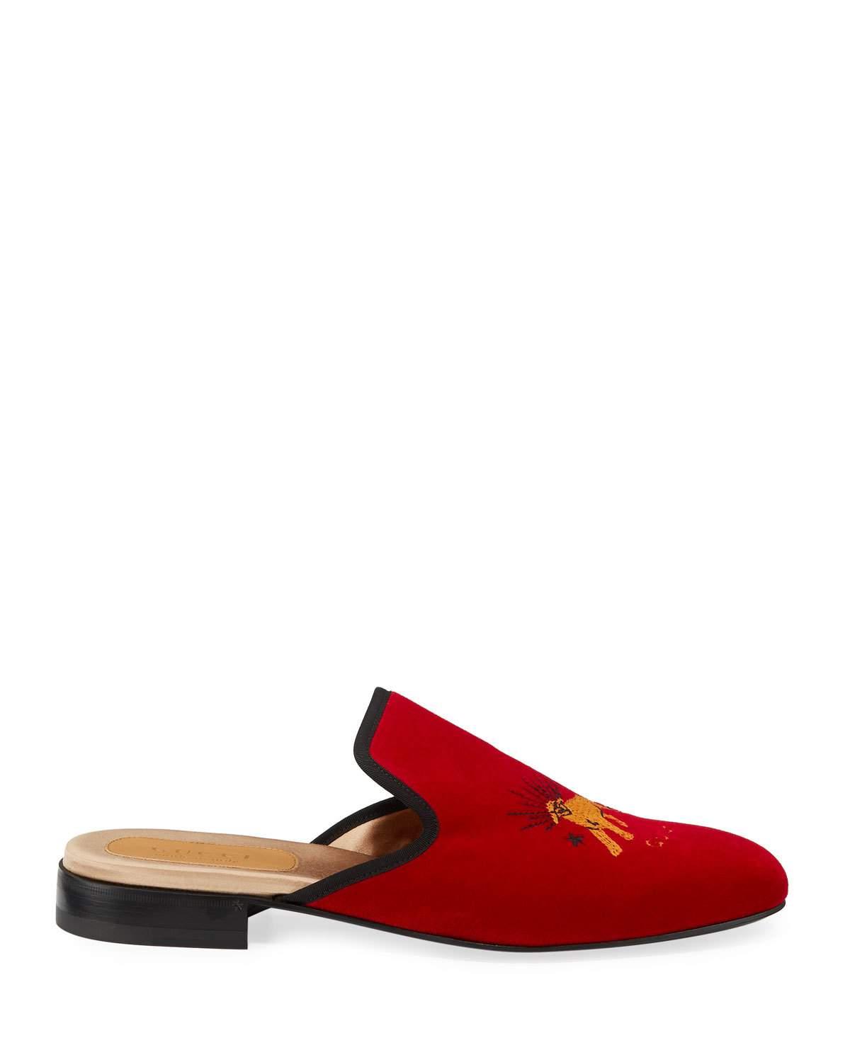 mens suede mule slippers