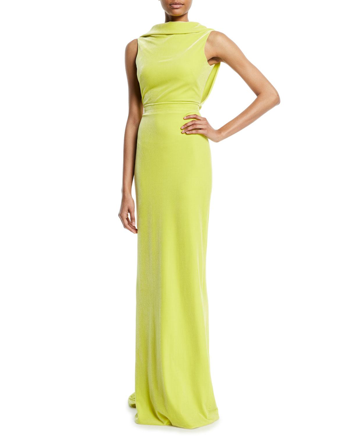brandon maxwell yellow dress