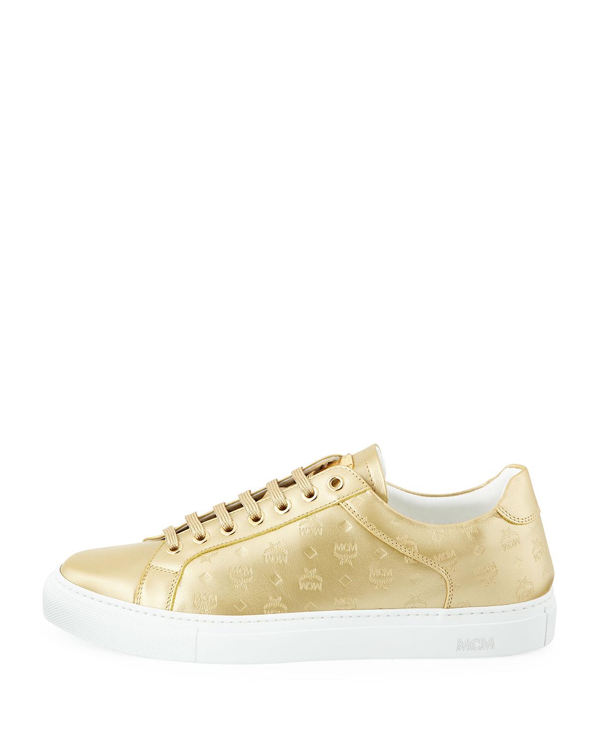 mcm sneaker gold