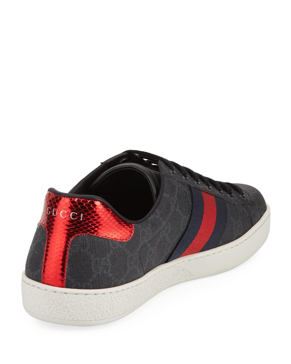 gucci gg supreme sneaker black