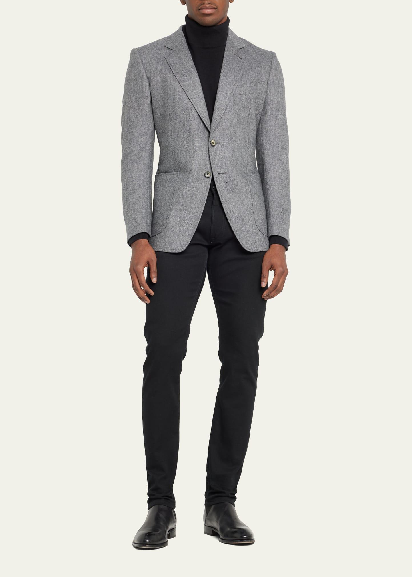 Tom Ford Herringbone Wool-cashmere Sport Coat in Gray for Men | Lyst