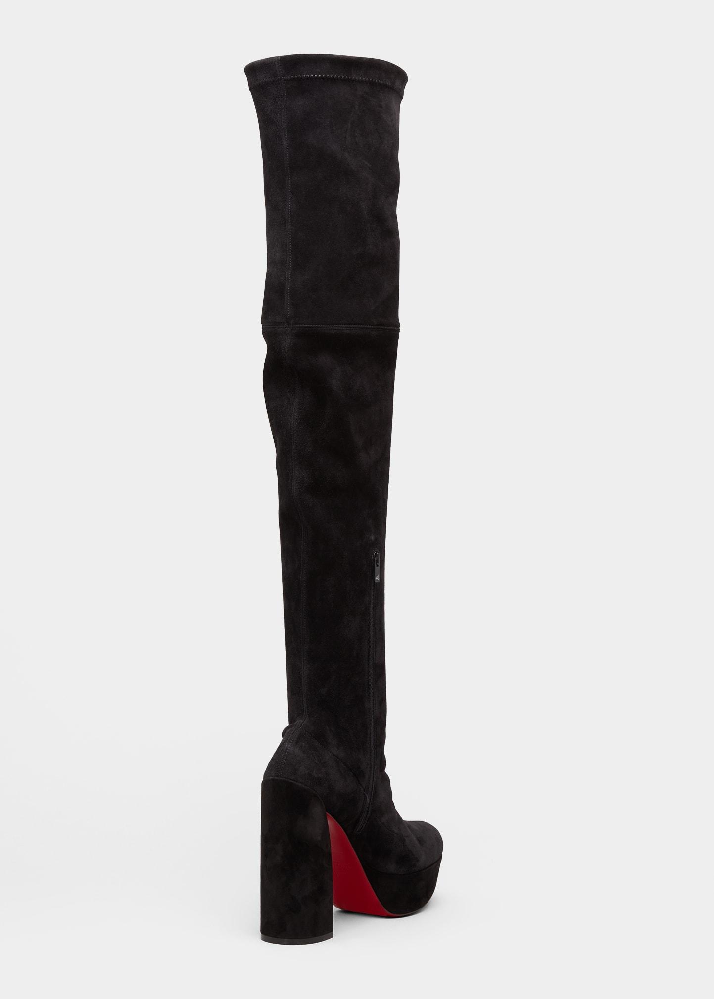 Red bottom hotsell thigh boots