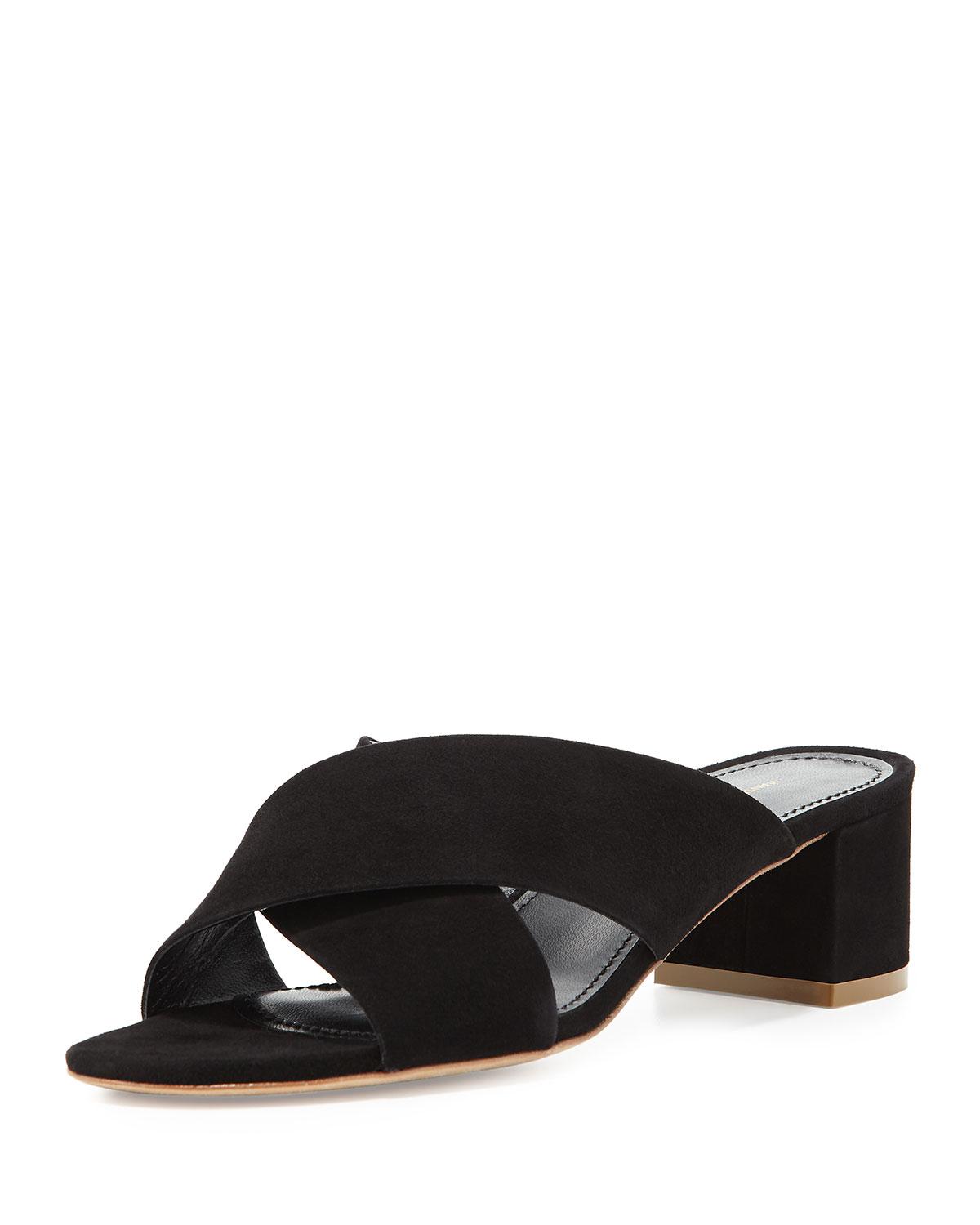 mansur gavriel suede slides