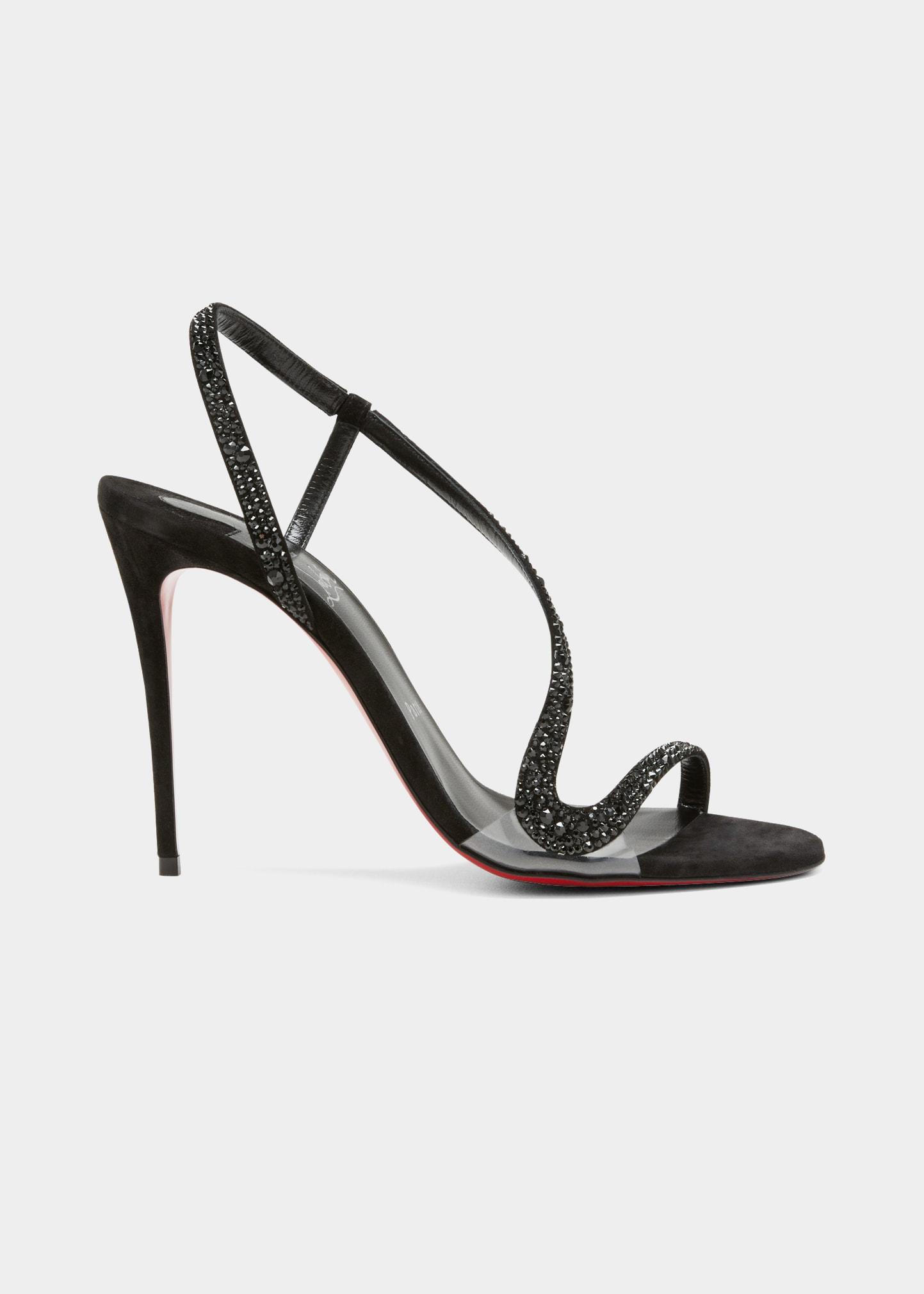 Christian Louboutin Rosalie Strass Red Sole Stiletto Sandals in ...
