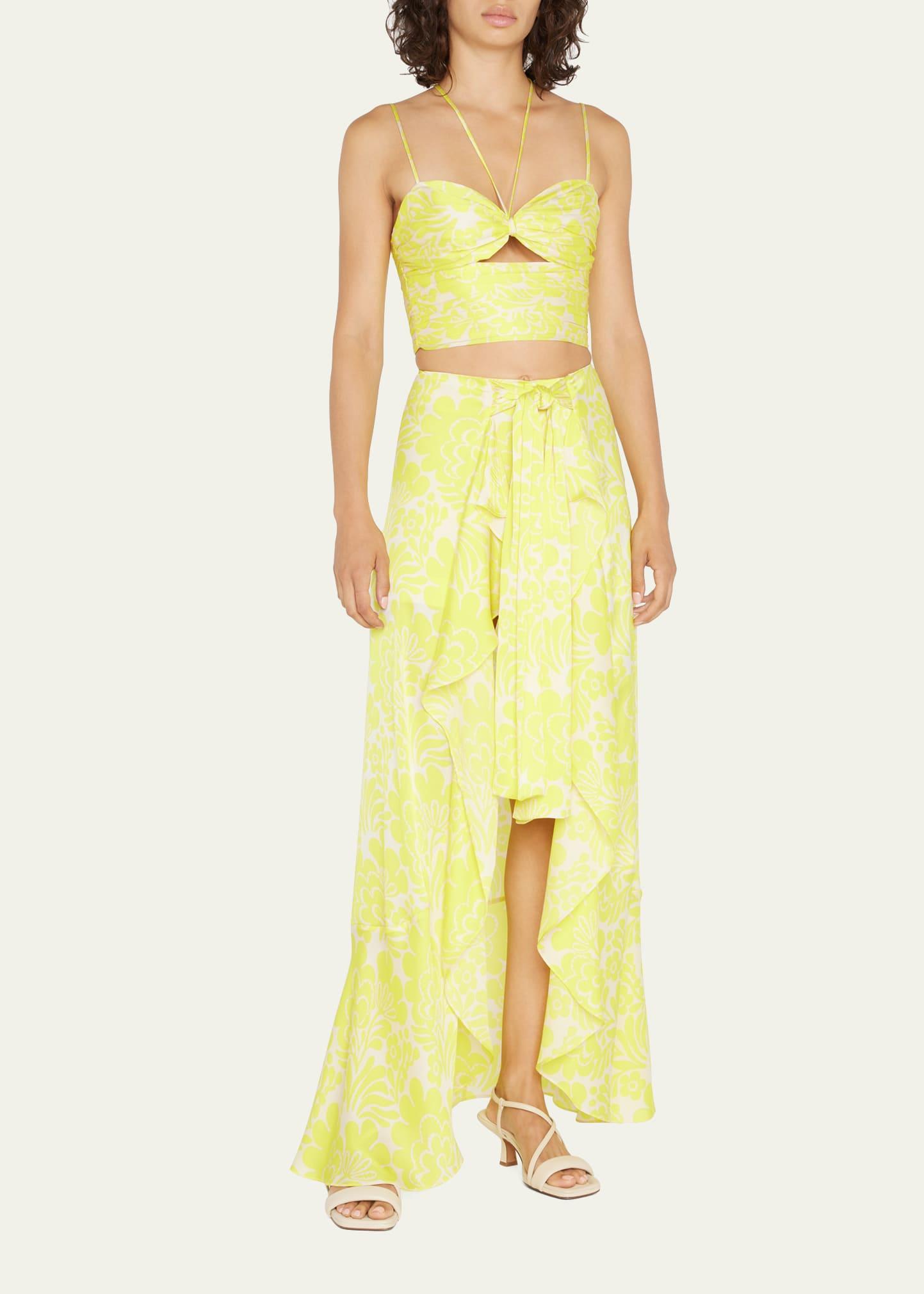 Alexis Bayleigh Cape & Shorts Two-piece Set in Yellow