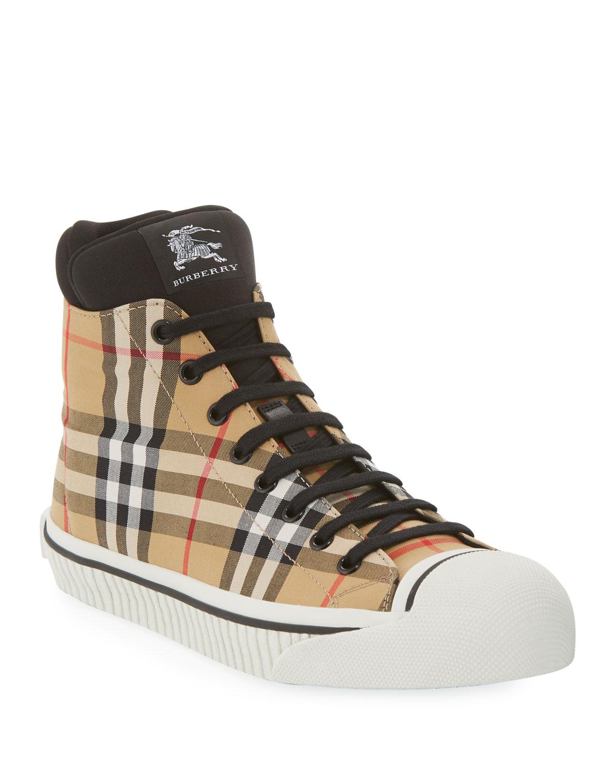 burberry mens high top shoes