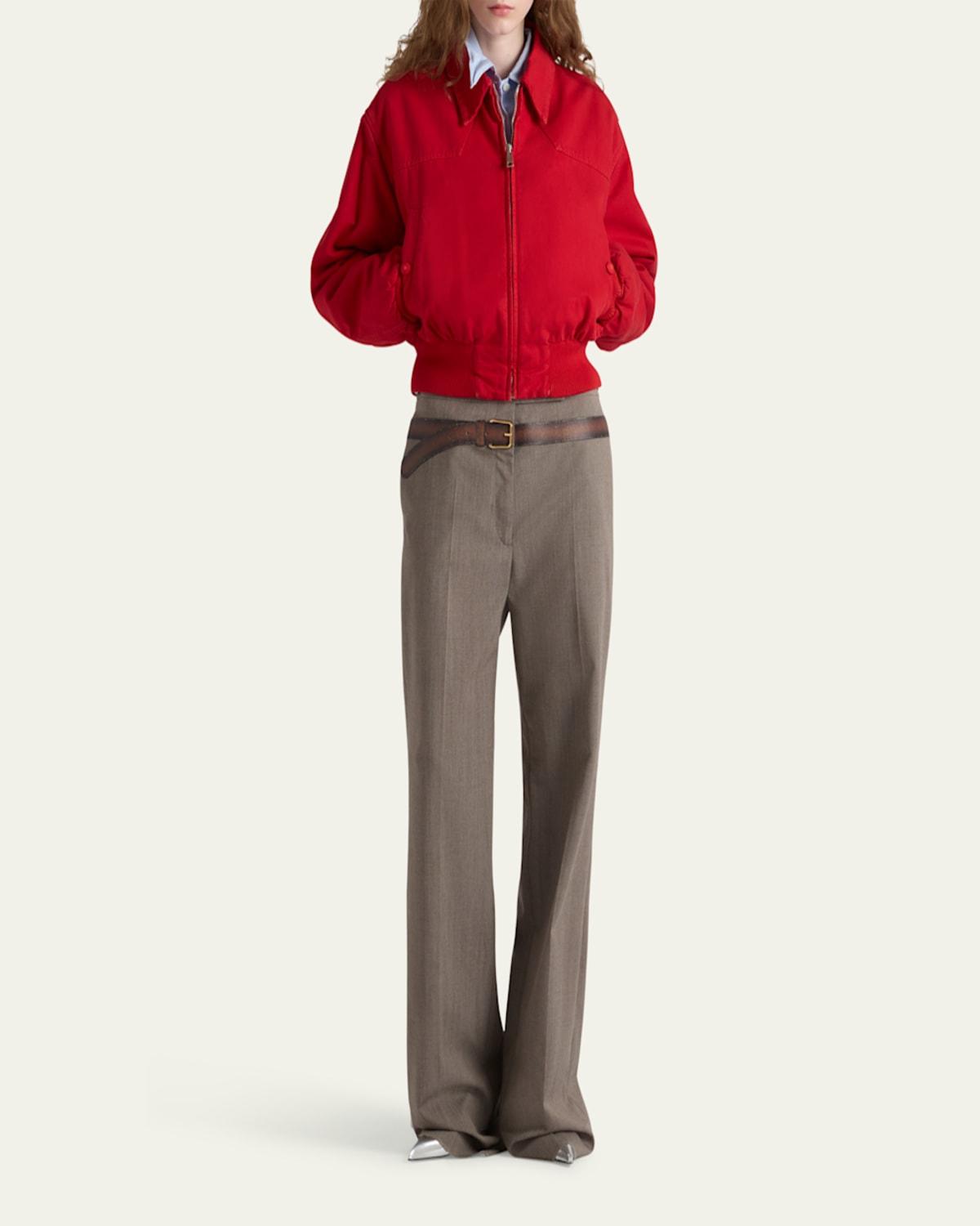 ジャケット Prada Red bomber jacket in canvas Prada Red bomber jacket in canvas | TheDoubleF