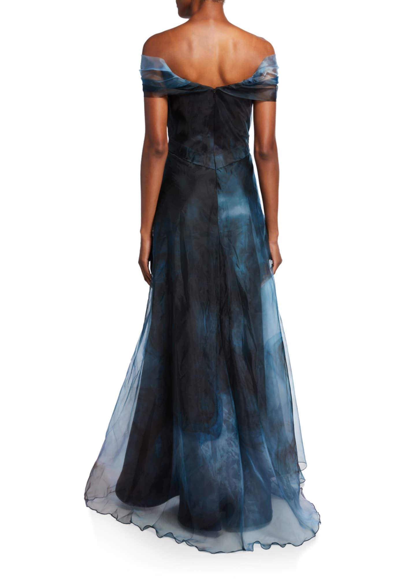off shoulder a line gown