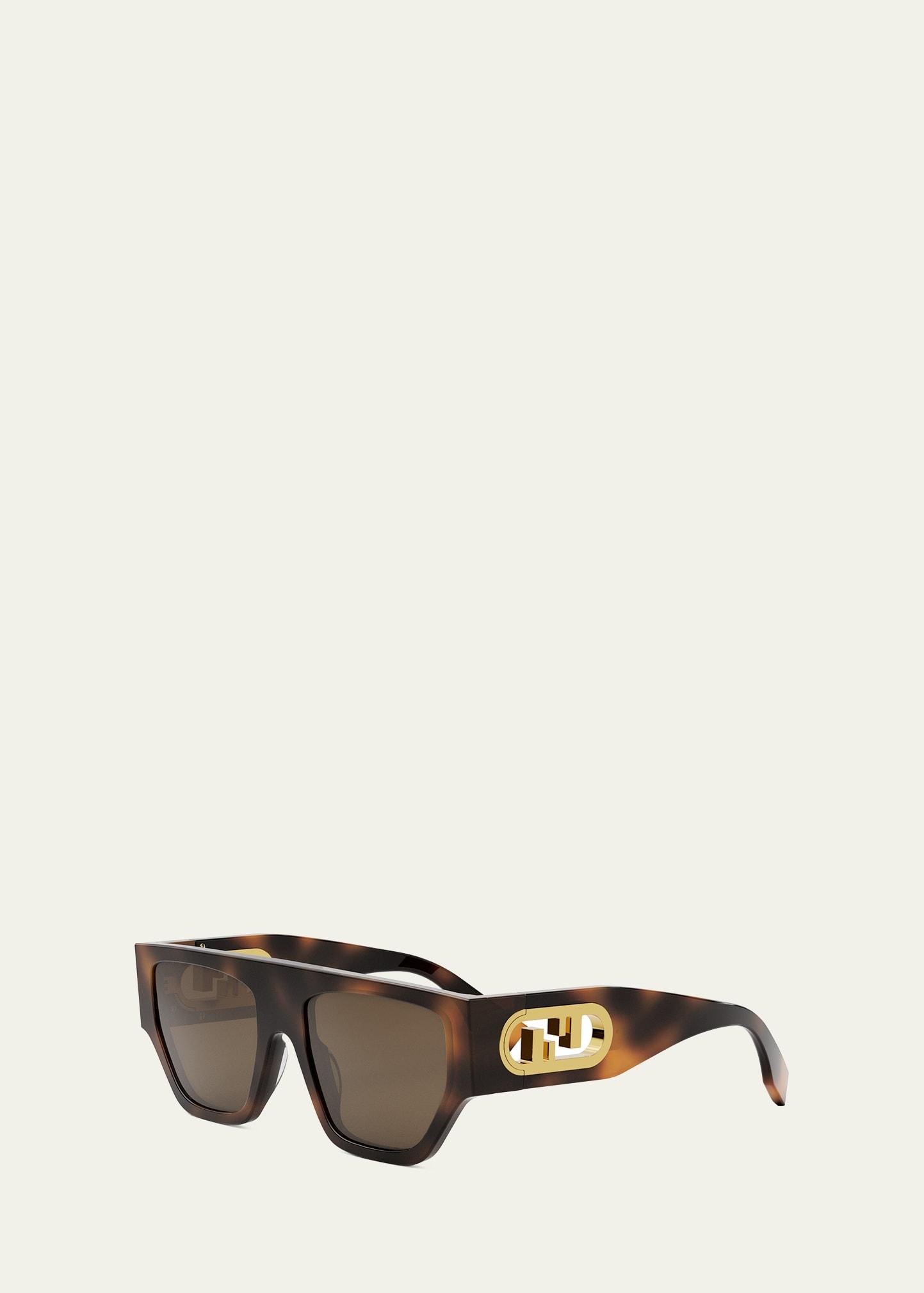 O'Lock oversized square-frame acetate and gold-tone sunglasses