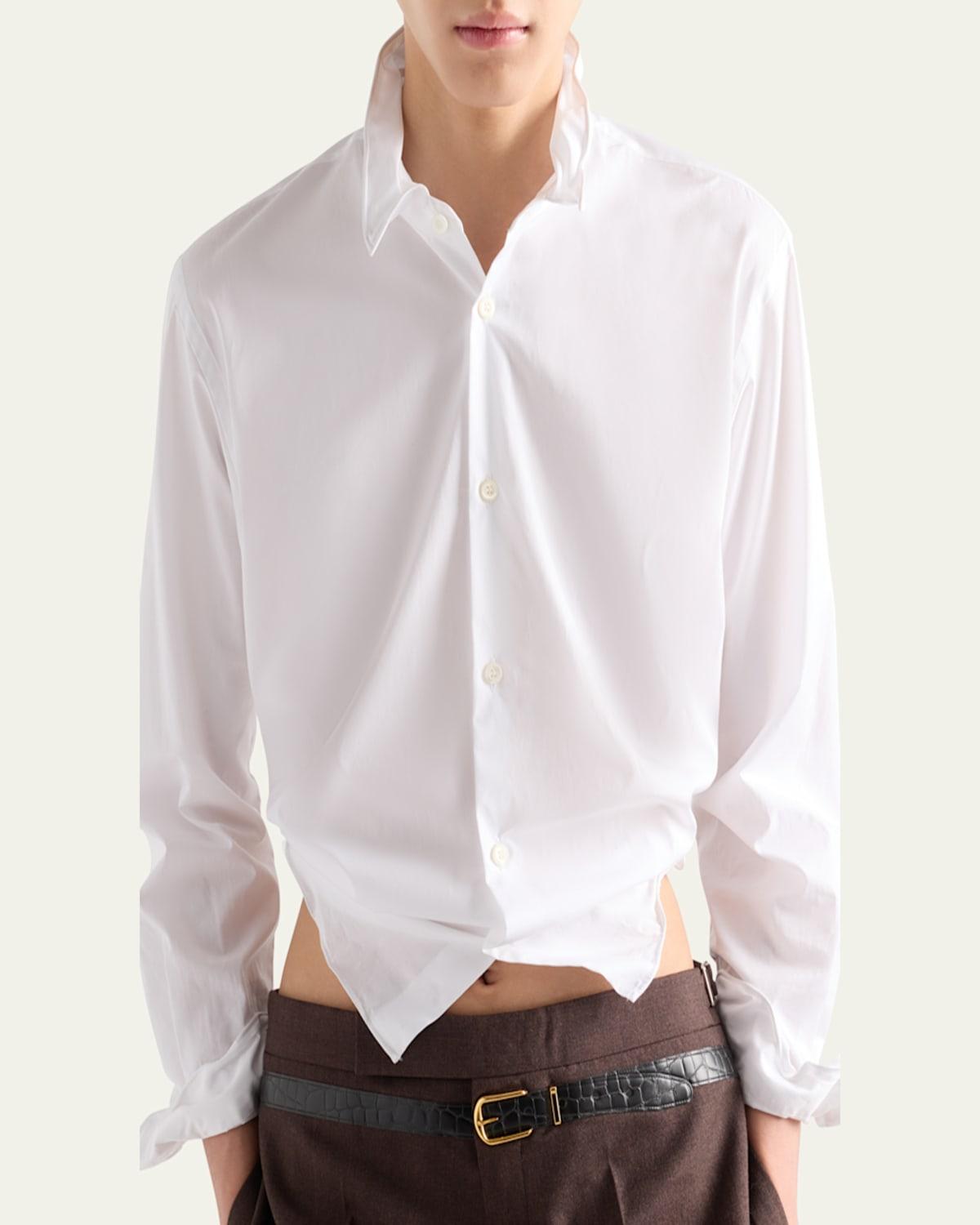 PRADA 25ss ワイヤー コットンシャツ ホワイト PRADA 25ss ワイヤー コットンシャツ ホワイト PRADA プラダ