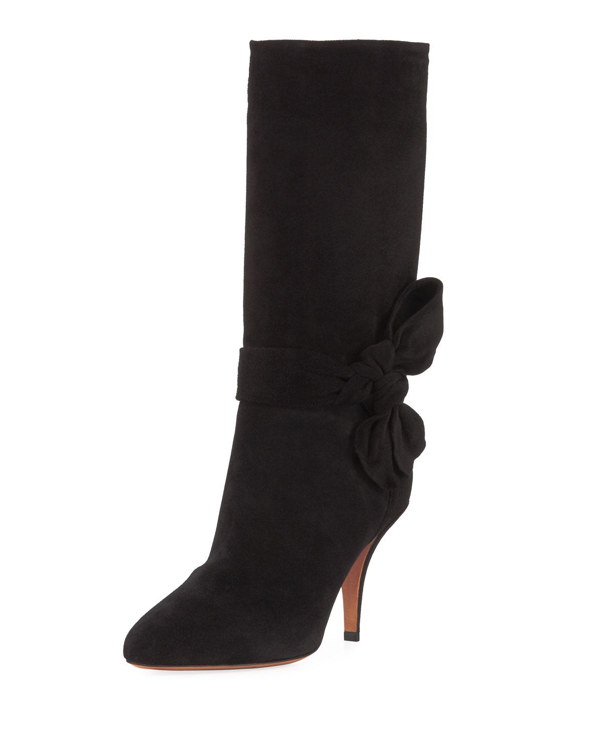 valentino suede booties