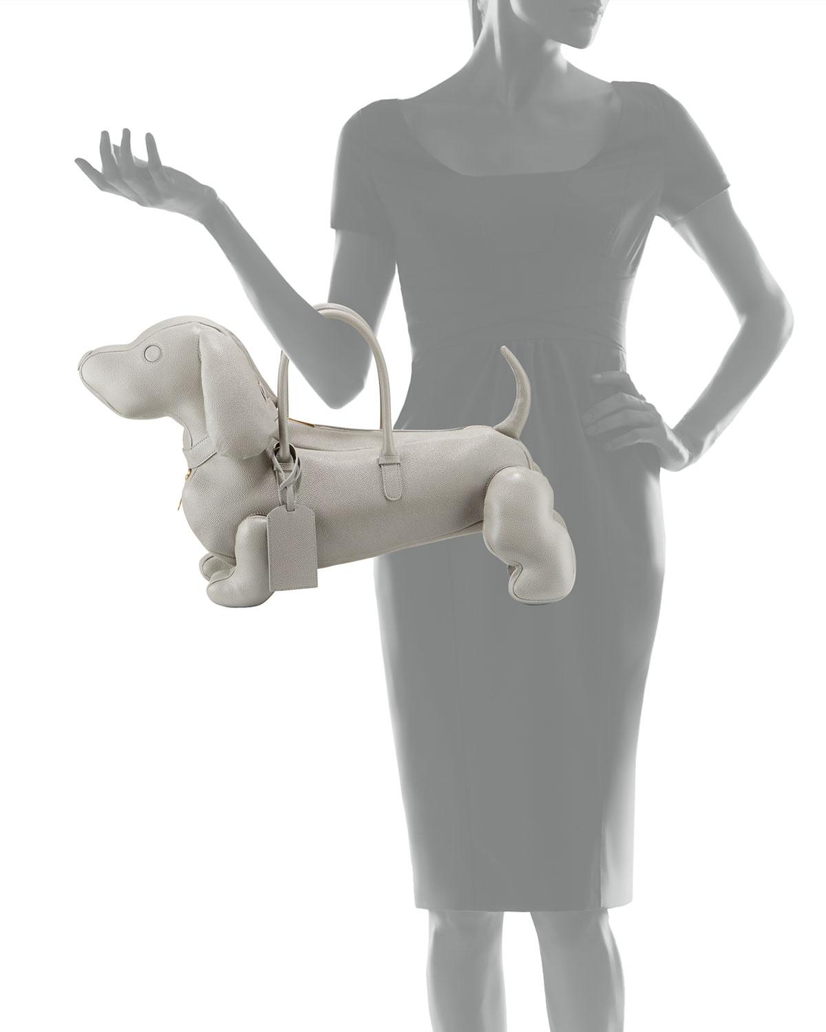 Lyst Thom Browne Hector Leather Dog Bag in Black