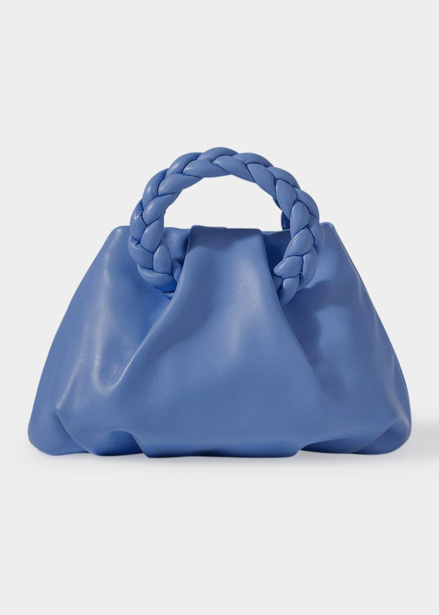 Hereu Bombon Braided Leather Top-handle Bag In Cream