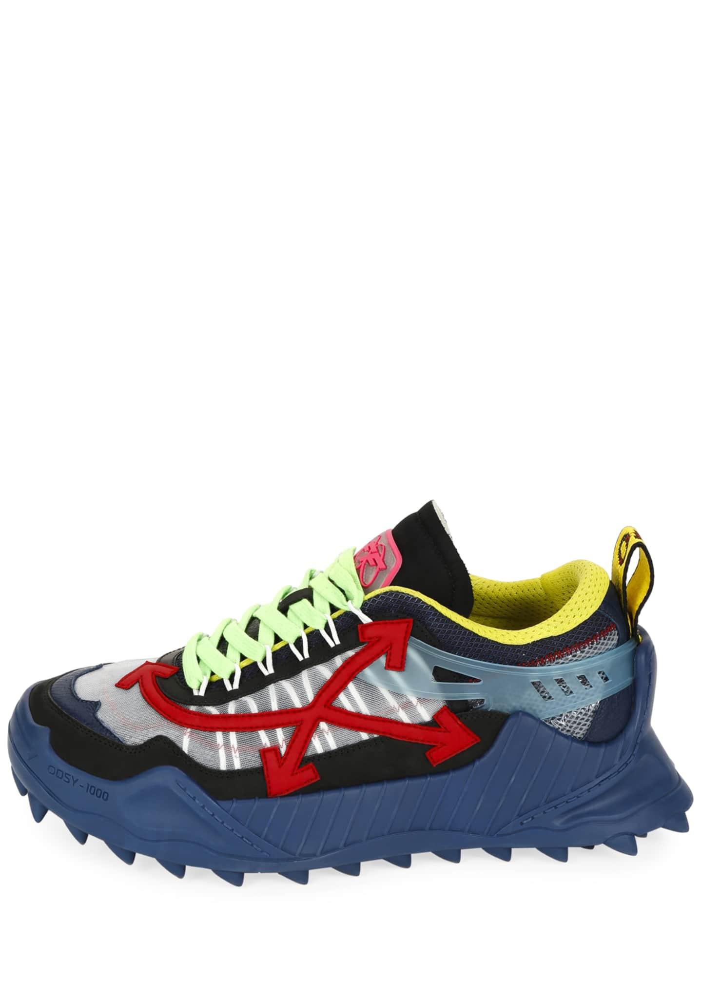 off white color block sneakers