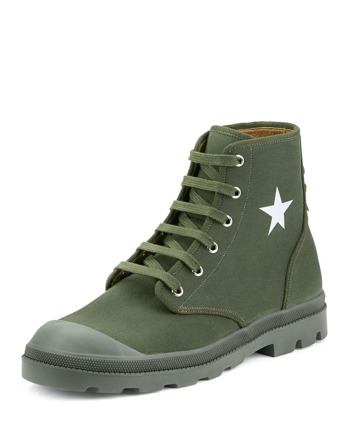 givenchy boots olive green