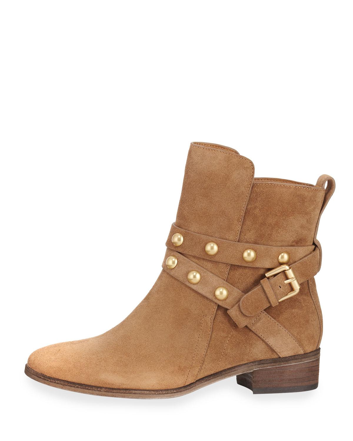 dark brown suede bootie