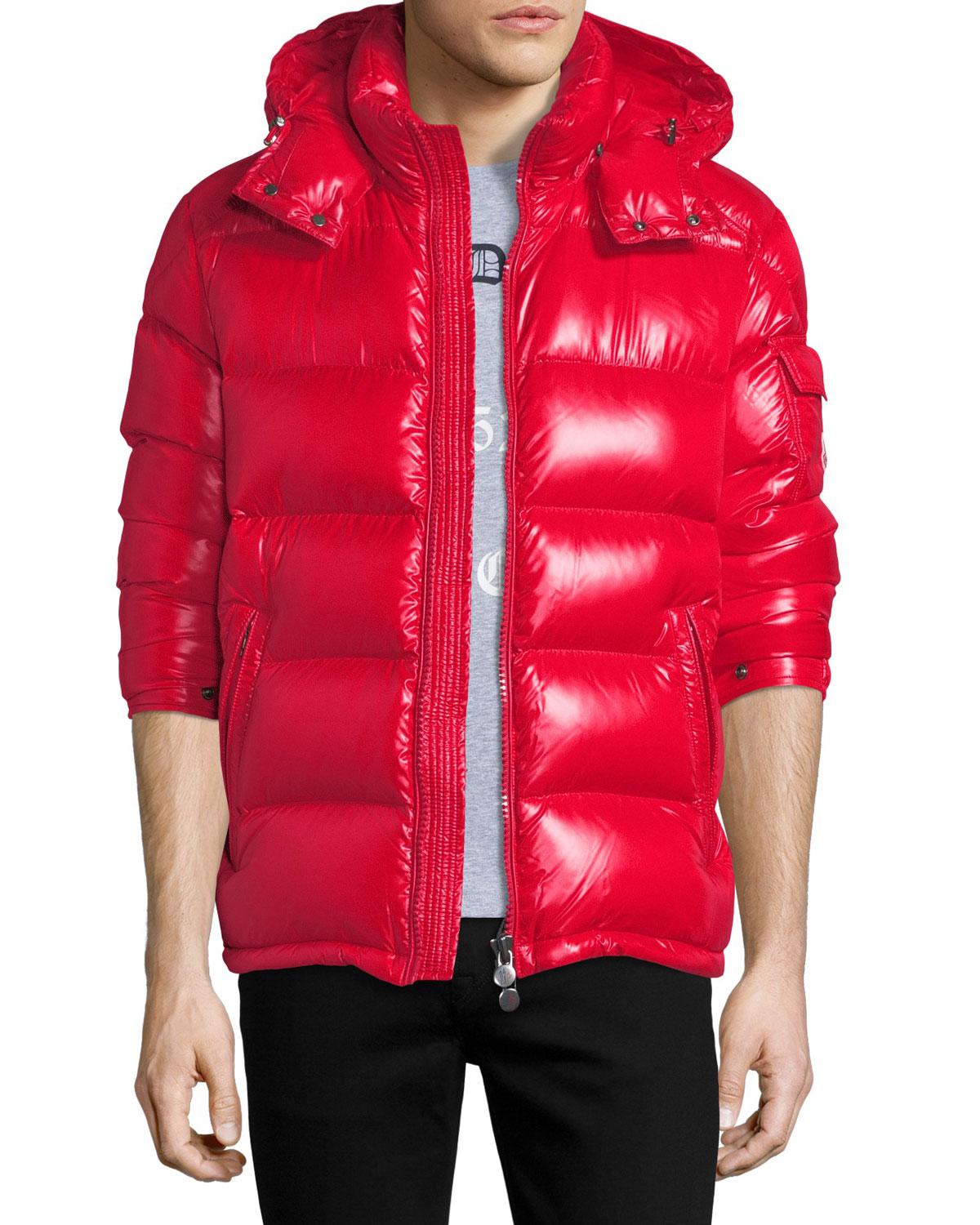 red moncler coats
