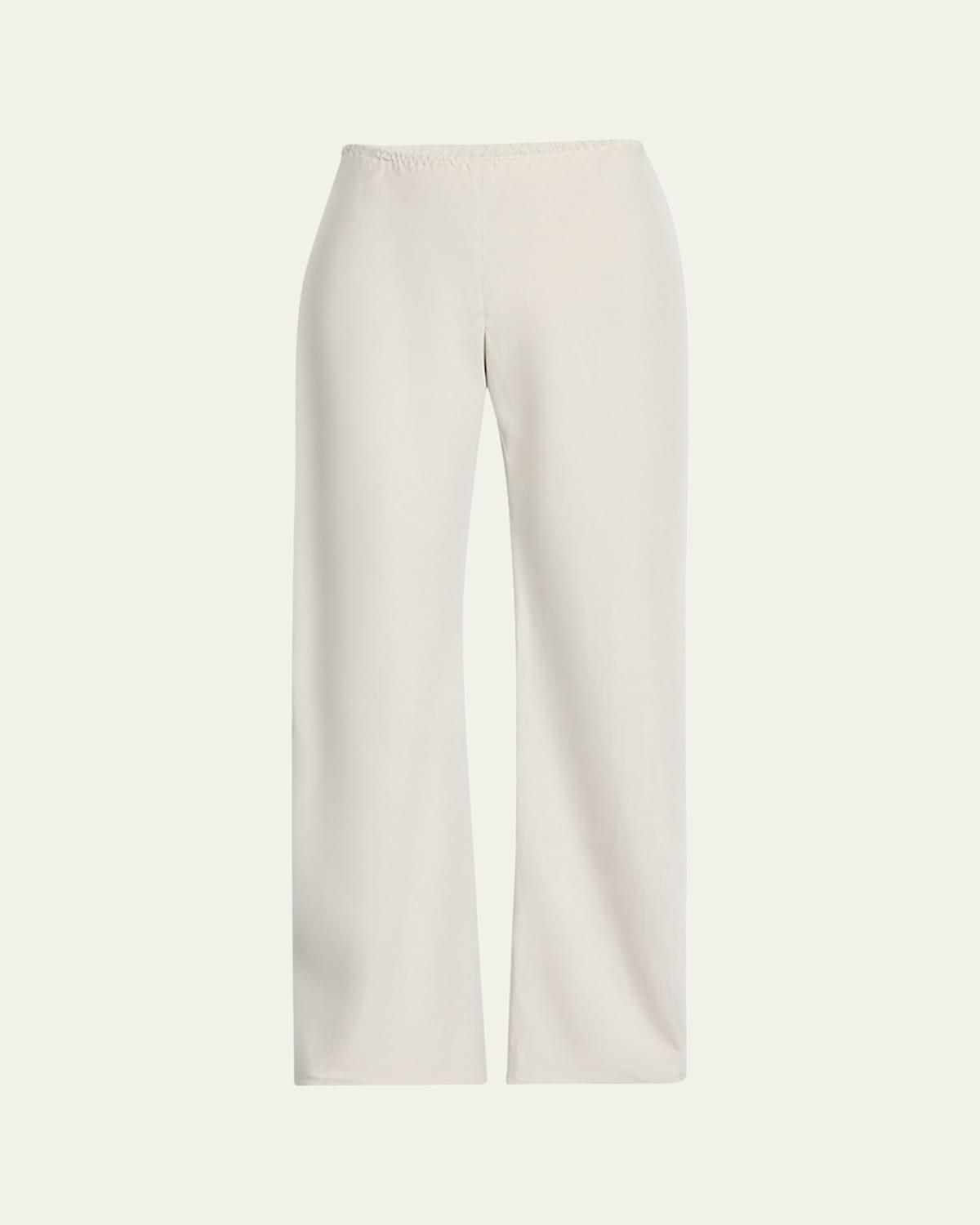 パンツ [The Row] Ali Pant in Linen Ali Pant Black in Linen – The Row