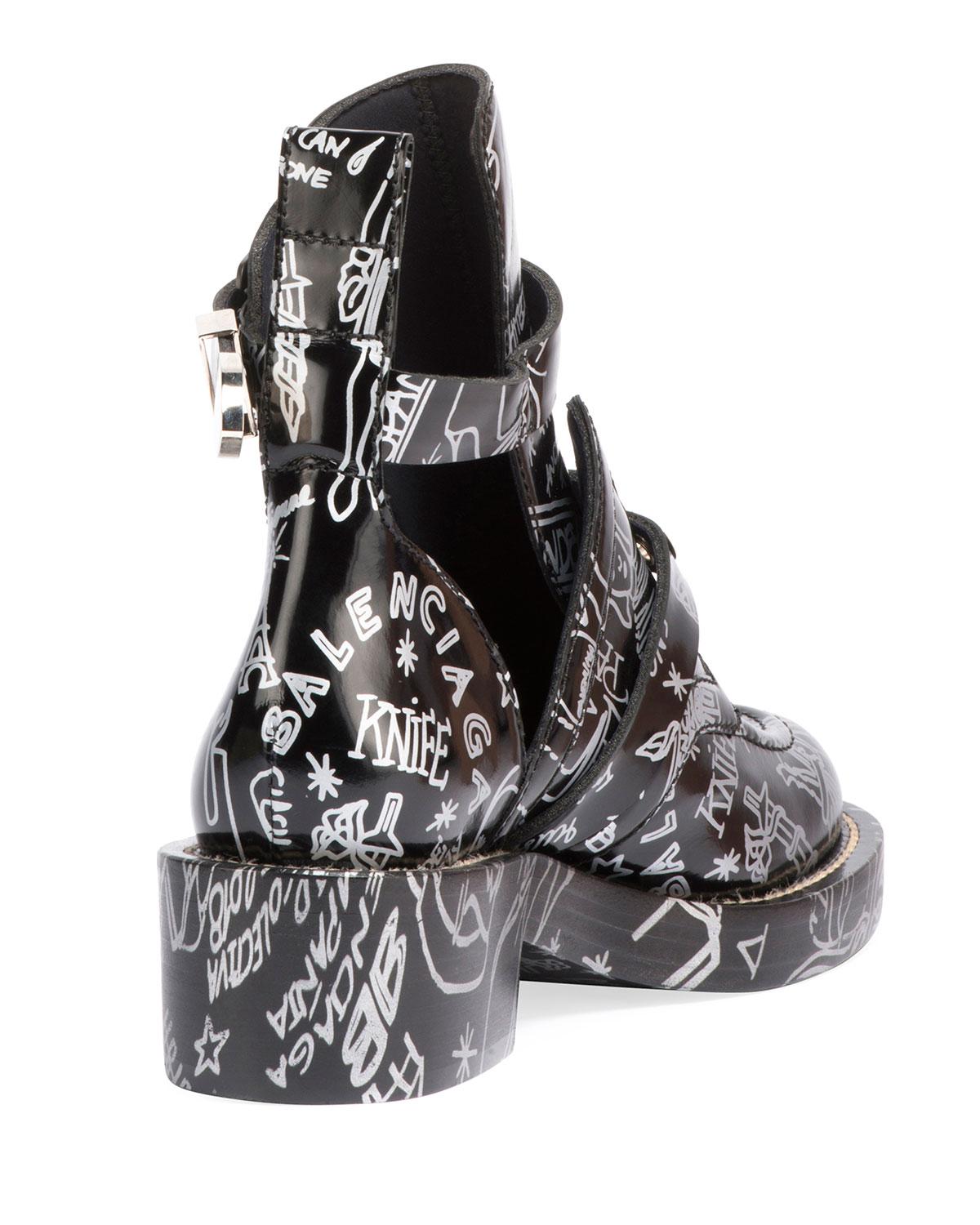 balenciaga graffiti boots
