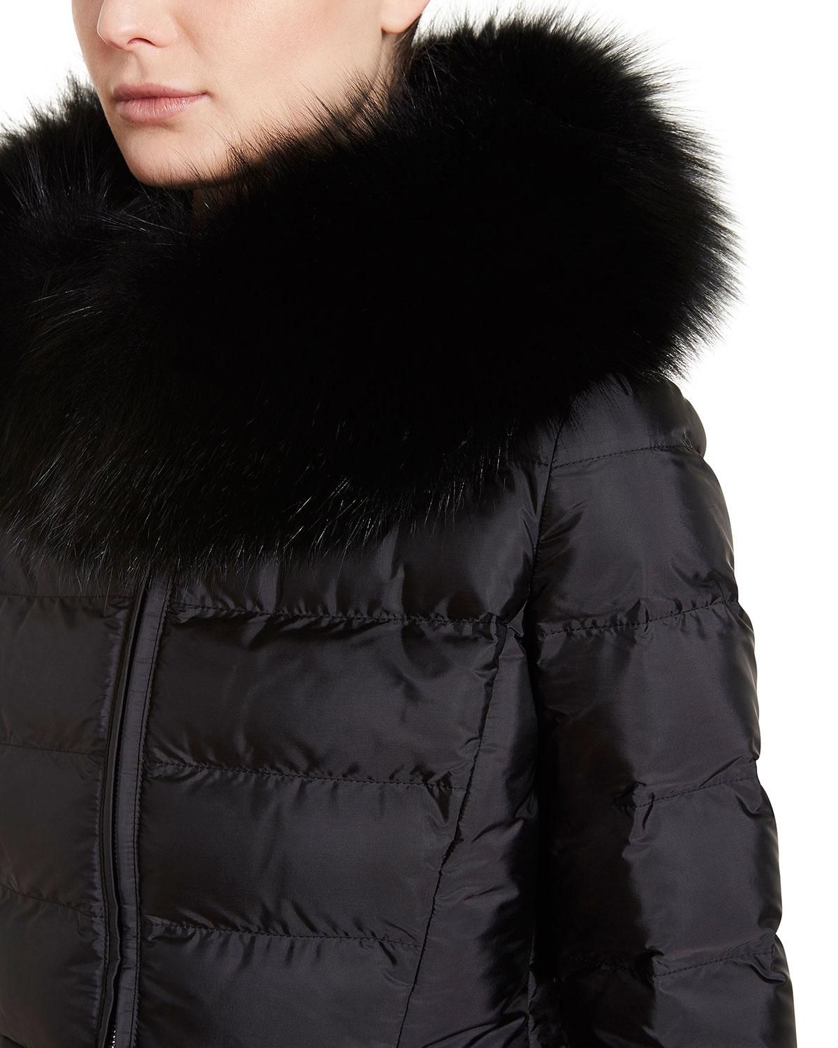 prada down coat with fur